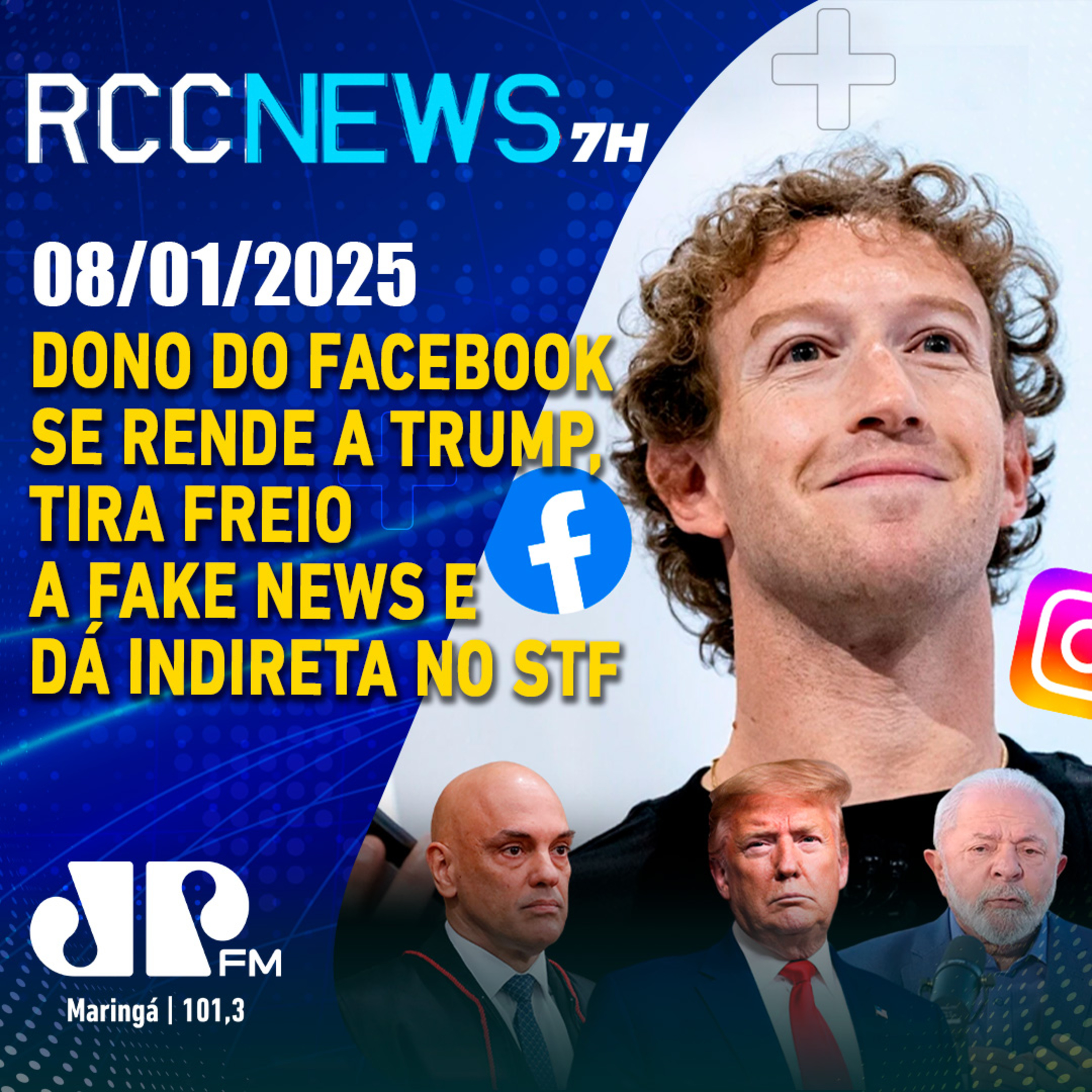 Dono do Facebook se rende a Trump, tira freio a fake News e dá indireta no STF episode artwork