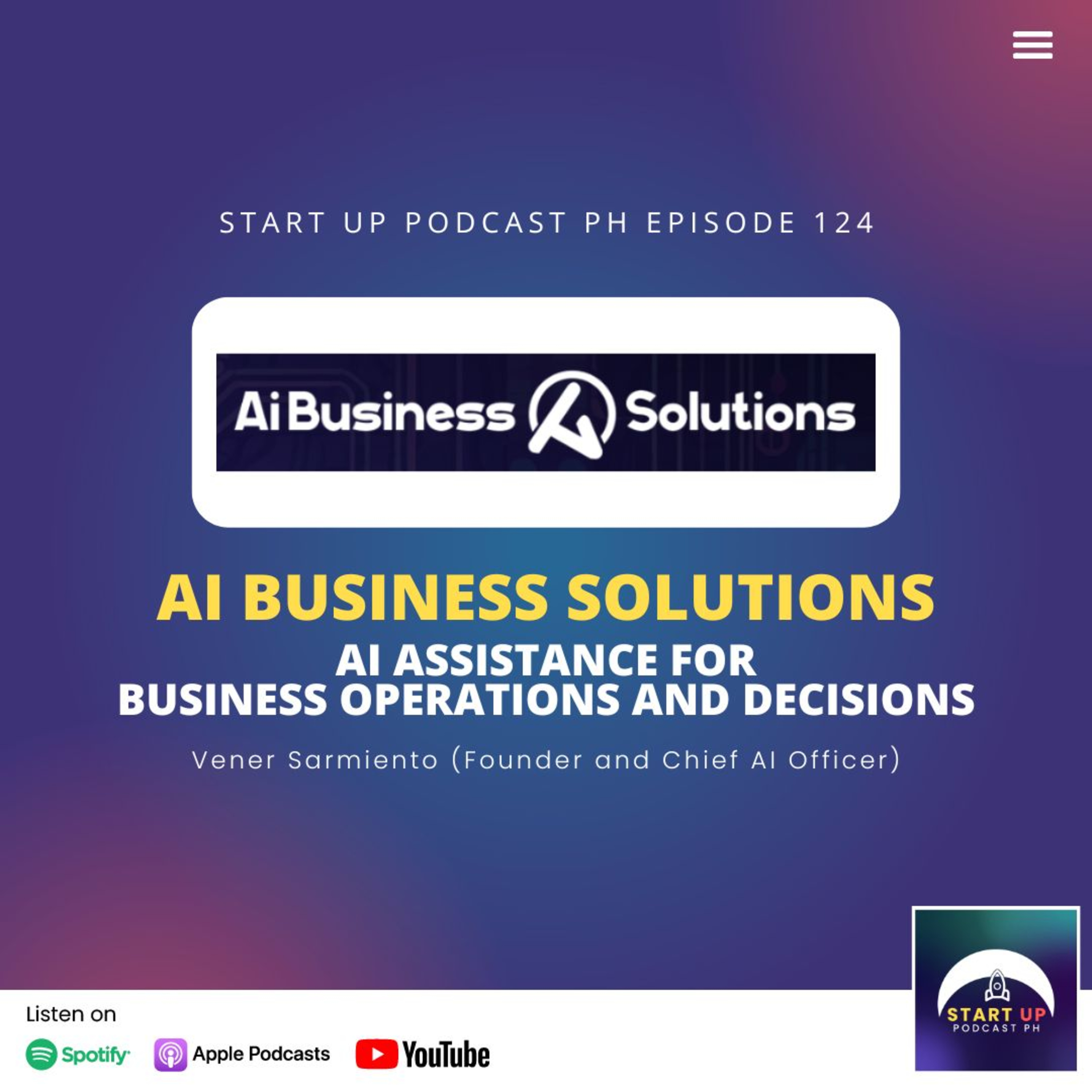 Start Up #124: AI Business Solutions - AI Assistance for Business Operations and Decisions