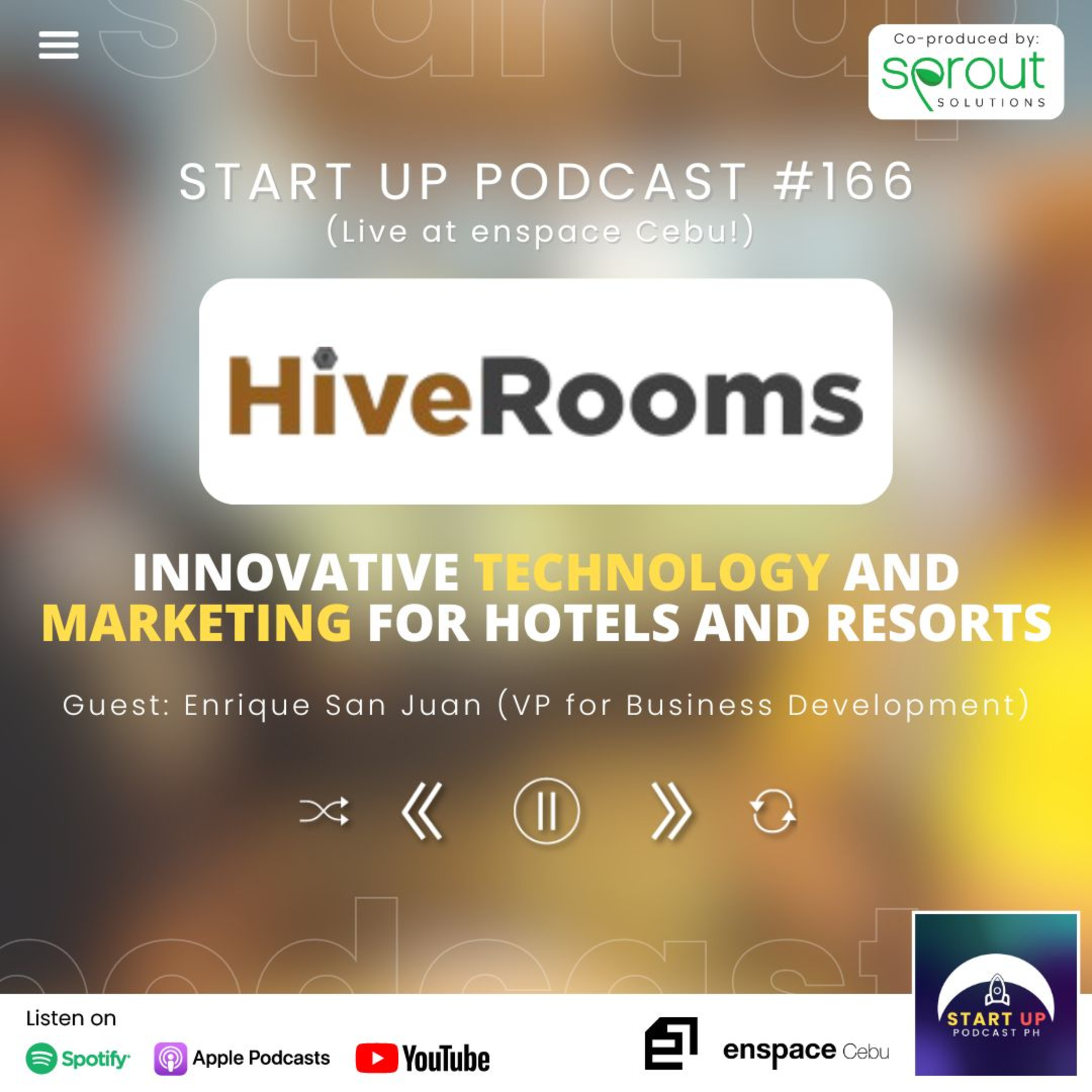 Start Up #166 (LIVE): Hiverooms - Innovative Technology and Marketing for Hotels and Resorts
