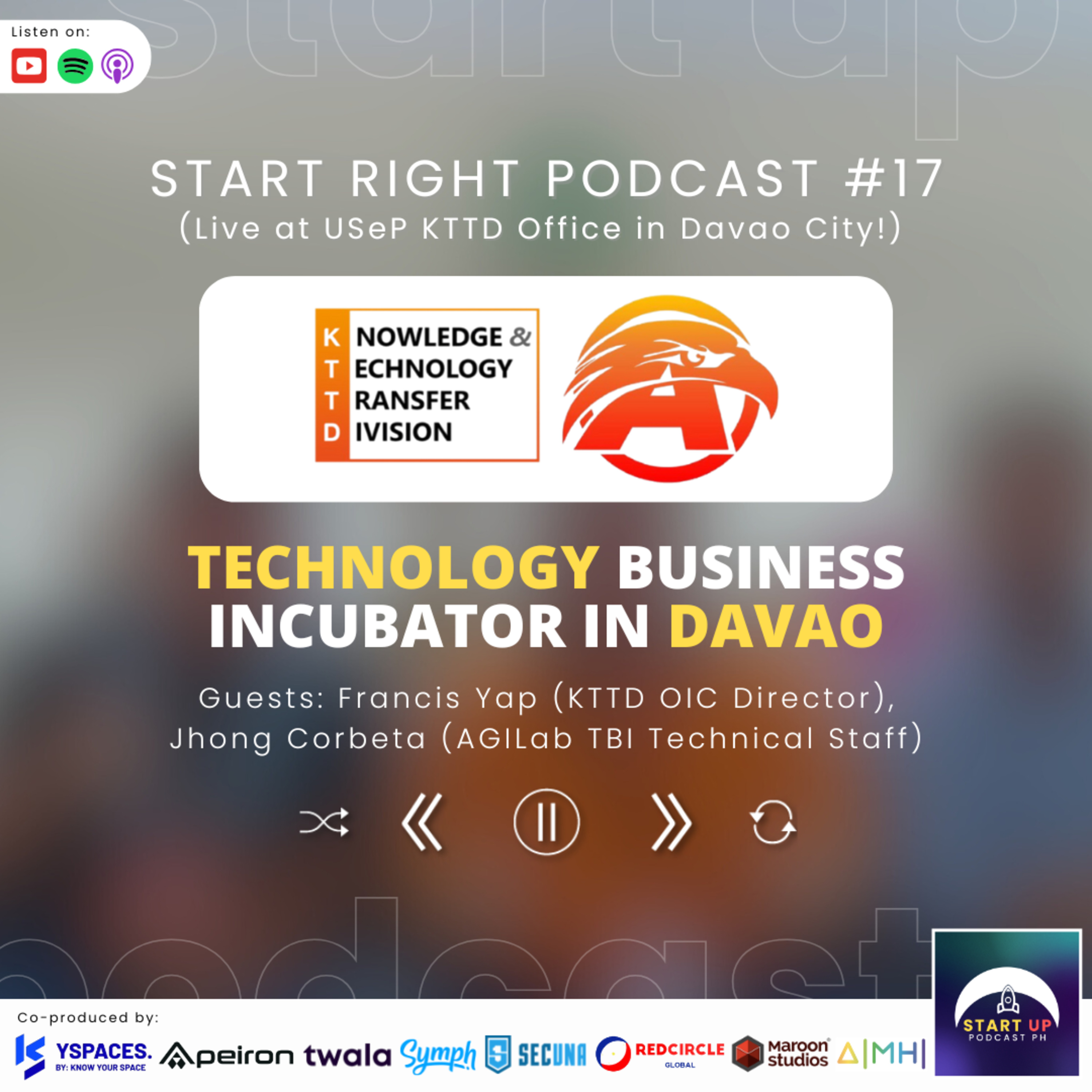 Start Right #17: USeP KTTD Office & AGILab TBI - Technology Business Incubator in Davao