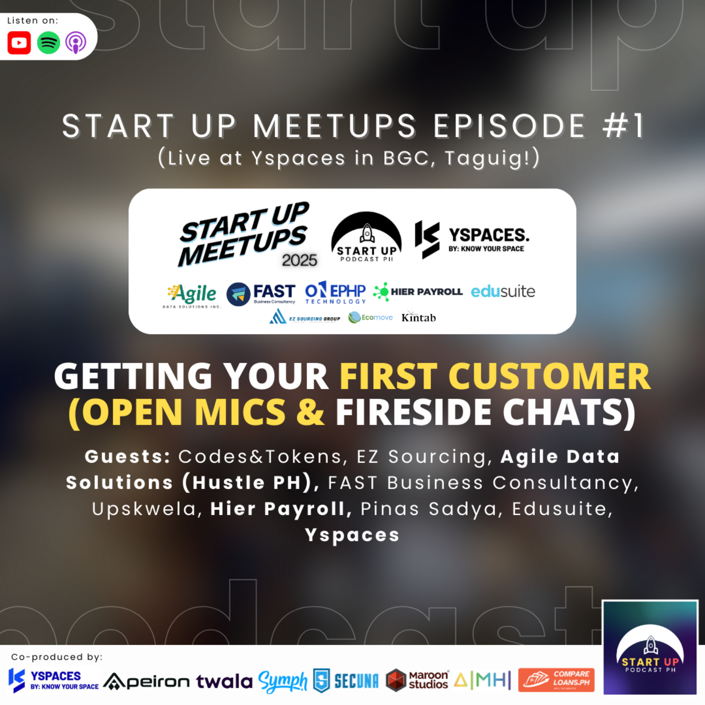 Meetups #1: Getting Your First Customer (Open Mics & Fireside Chats) episode artwork