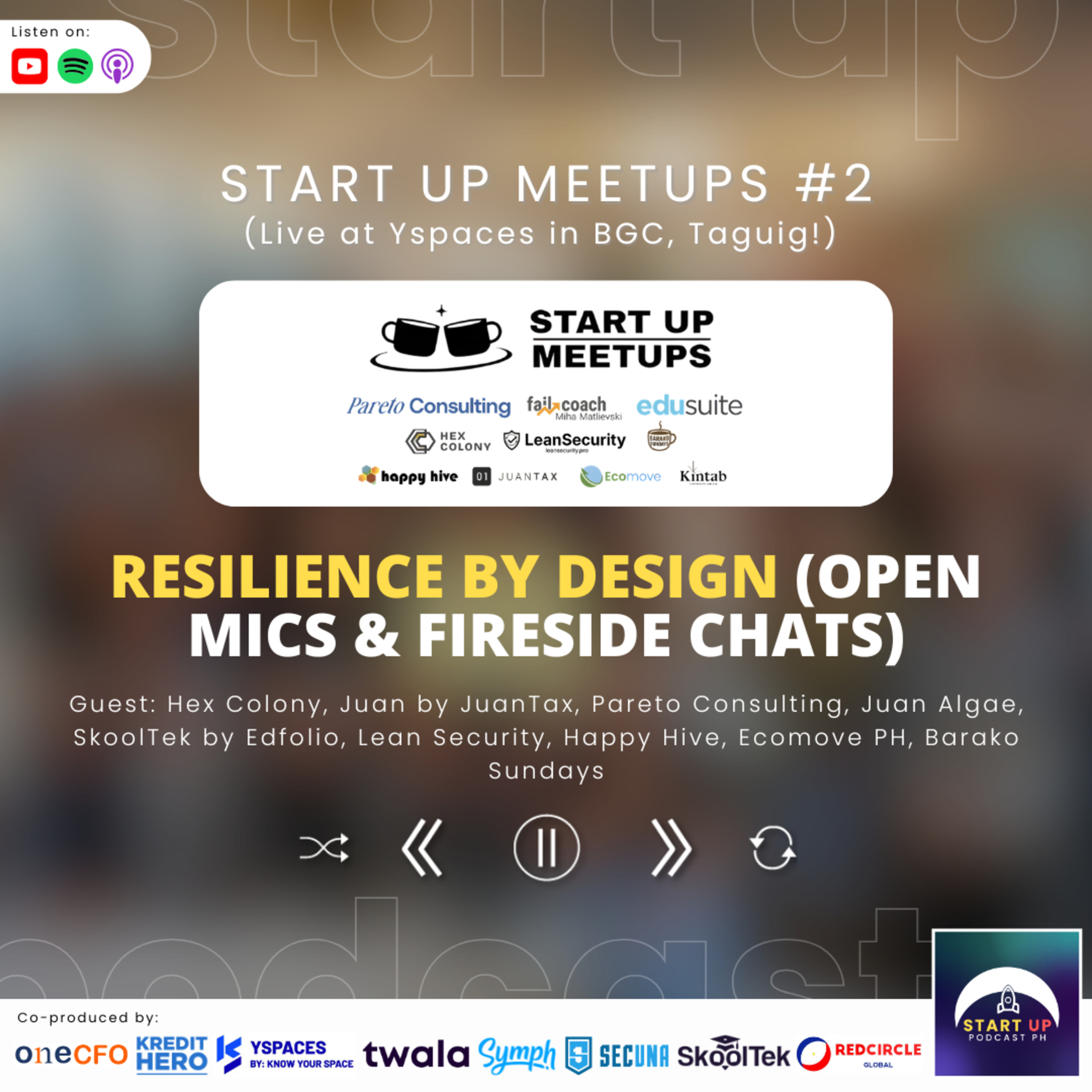 Start Up Meetups Episode #2: Resilience by Design - Open Mics & Fireside Chats