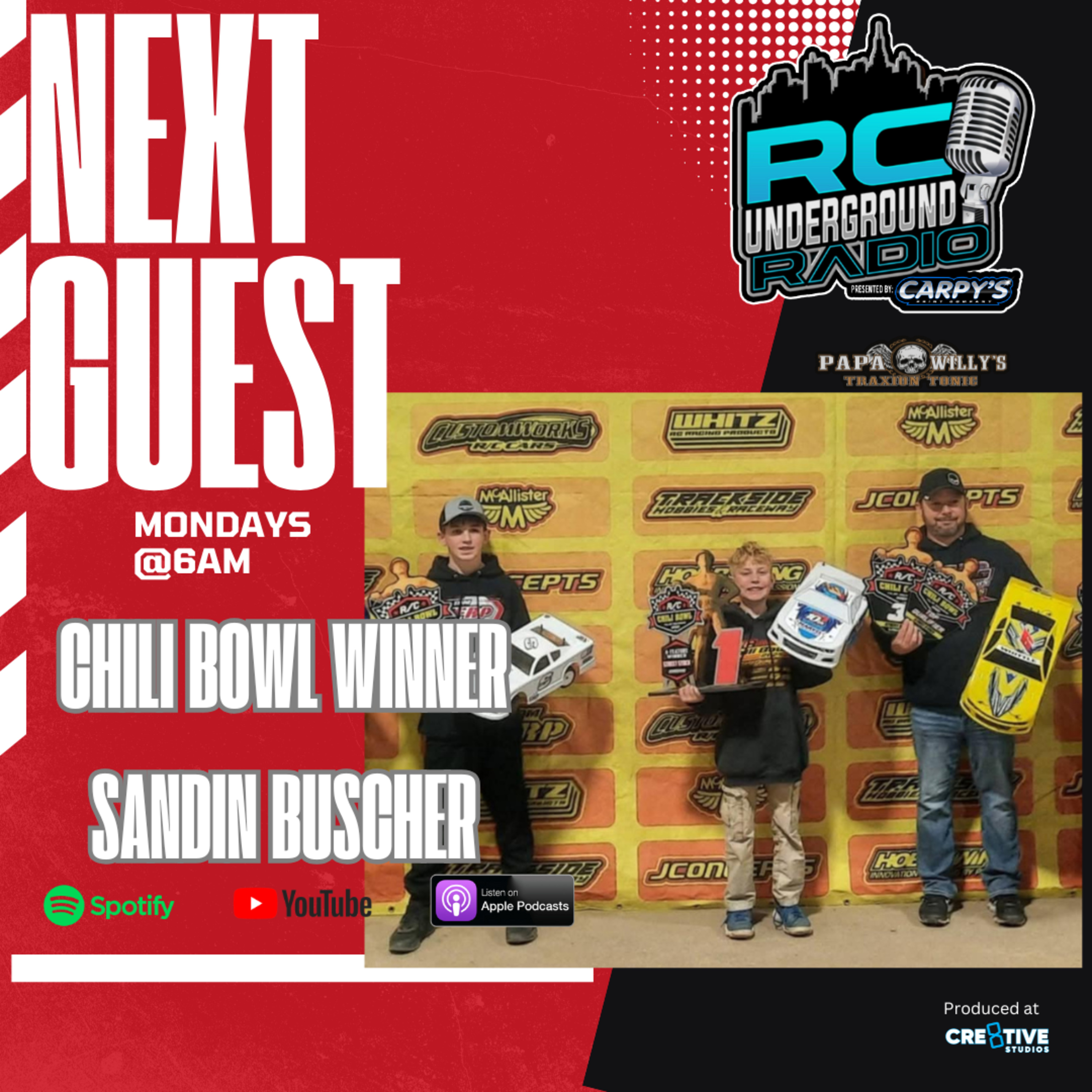"Chili Bowl Champion -Sandin Bucher’s RC Racing Journey" episode artwork