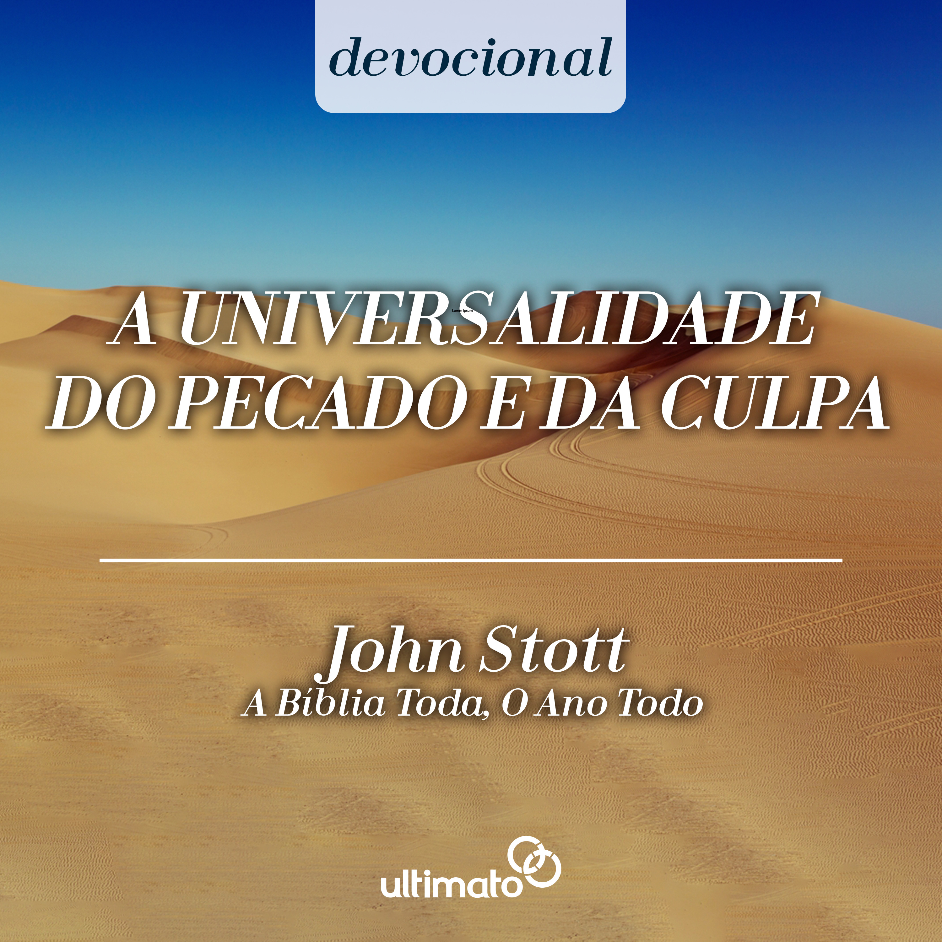 A universalidade do pecado e da culpa