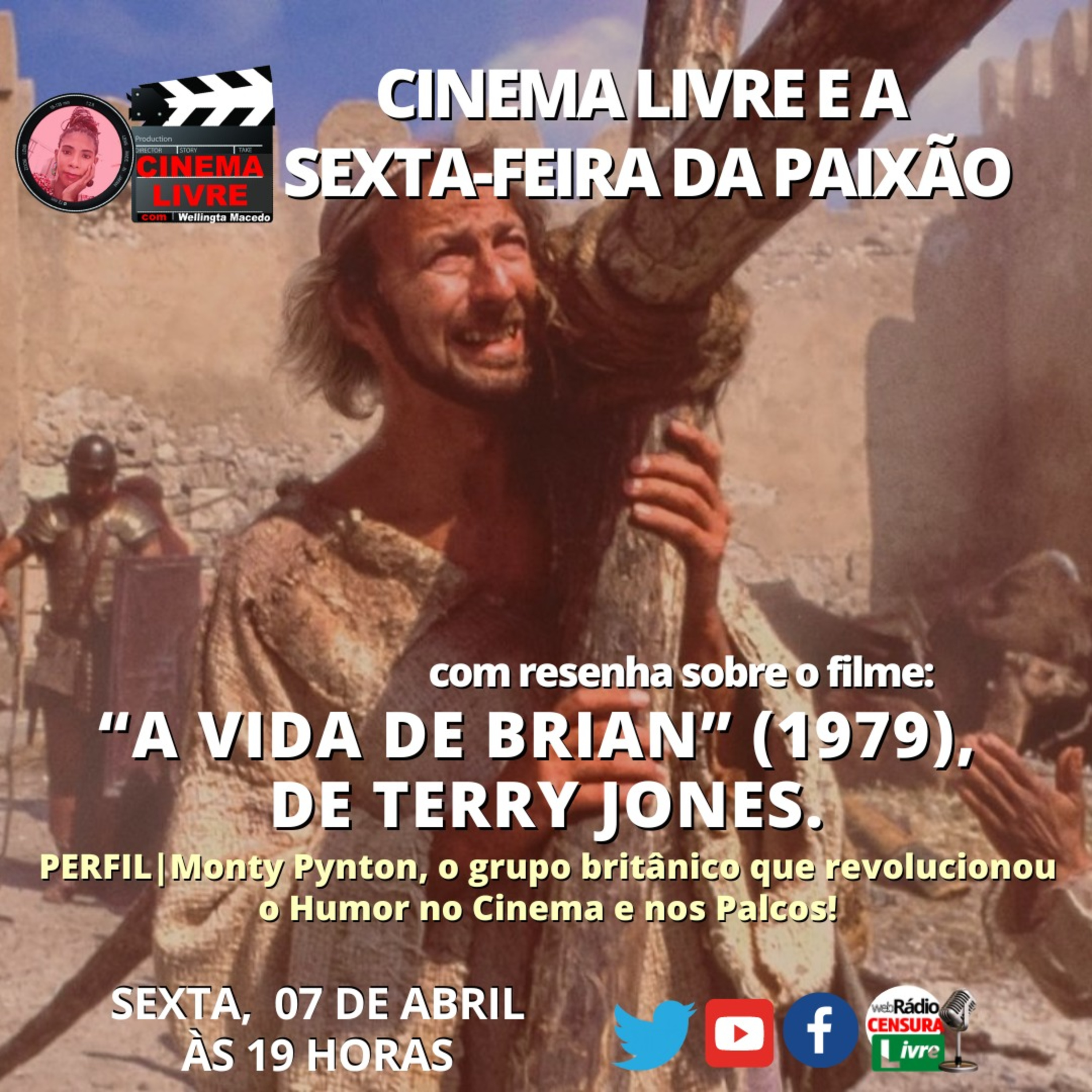 CINEMA LIVRE E A SEXTA-FEIRA DA PAIXÃO | FILME “A VIDA DE BRIAN (1979)”, DE TERRY JONES episode artwork