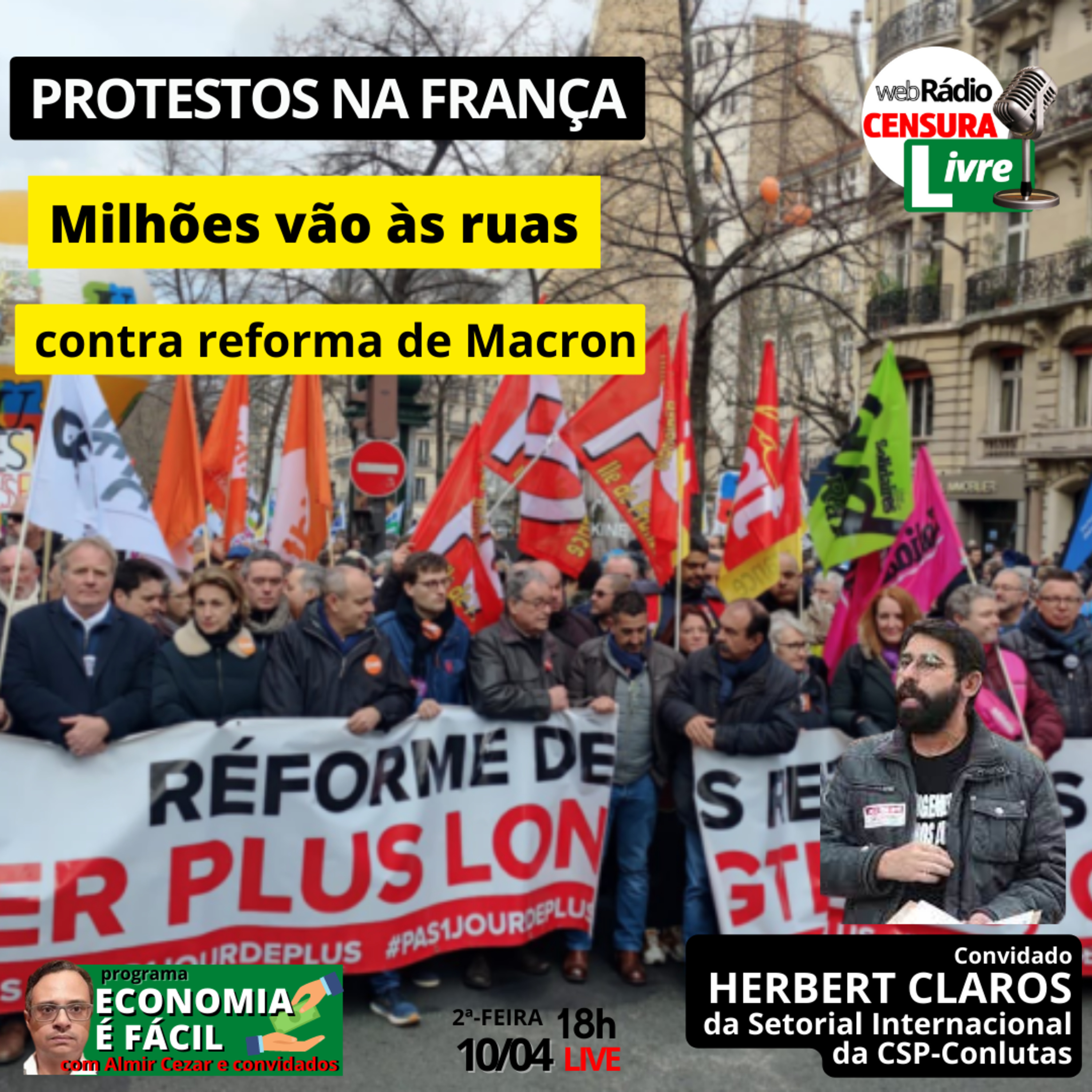 ECONOMIA É FÁCIL | FRANÇA Milhões nas ruas contra reforma de Macron episode artwork