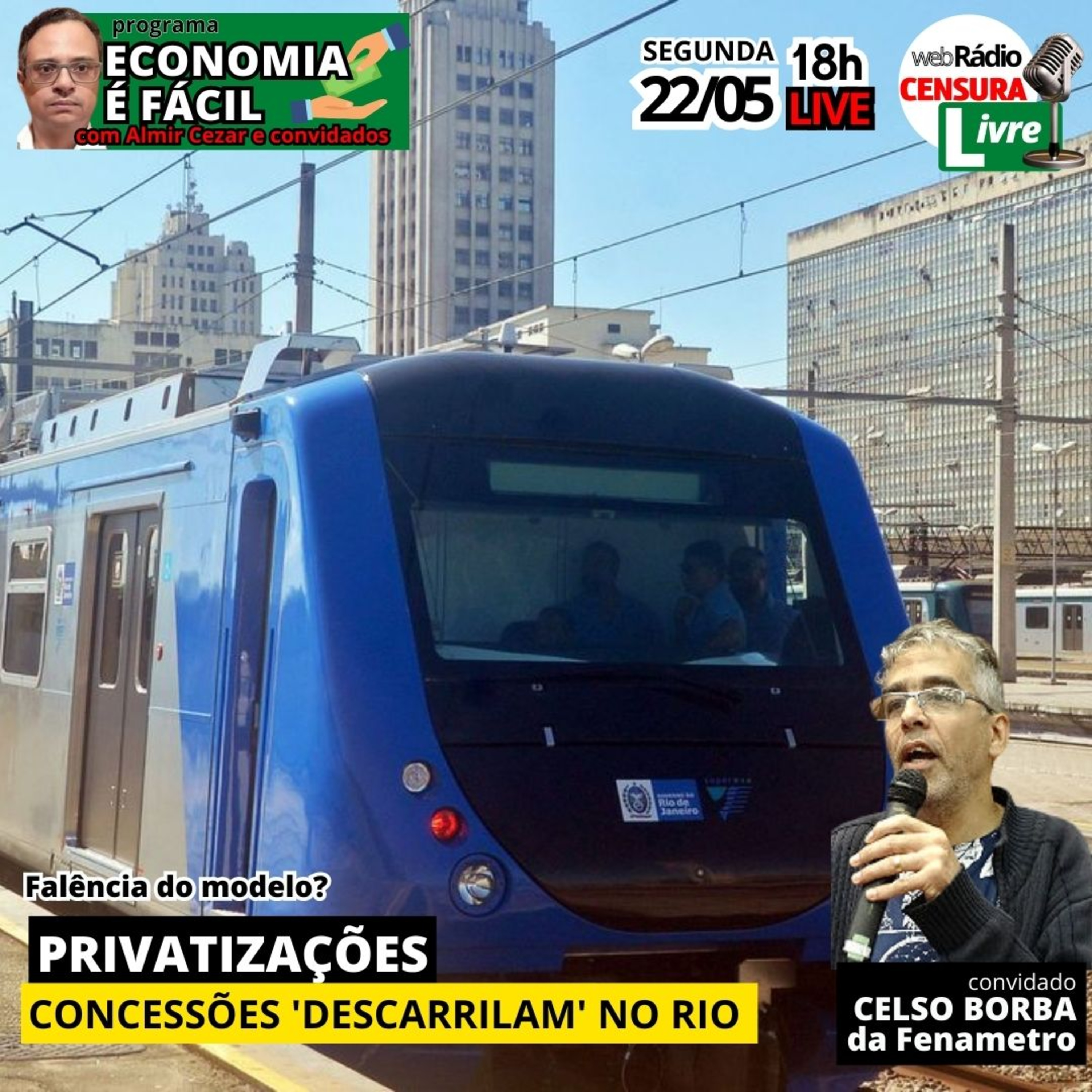 ECONOMIA É FÁCIL | Privatizações: concessões 'descarrilam' no Rio. Falência do modelo? episode artwork