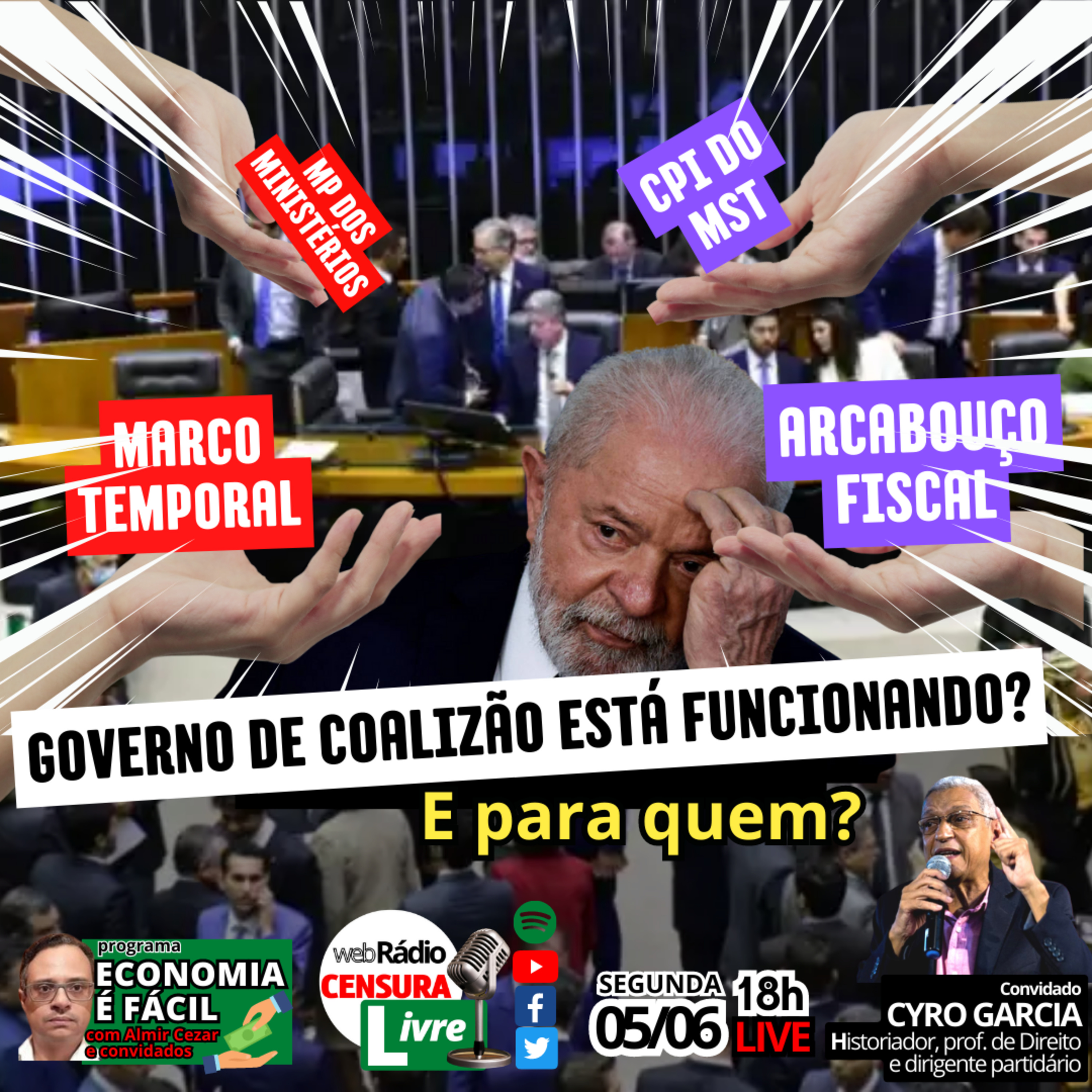ECONOMIA É FÁCIL | Derrotas de Lula no Congresso: o governo de coalizão está funcionando?E para quem? episode artwork