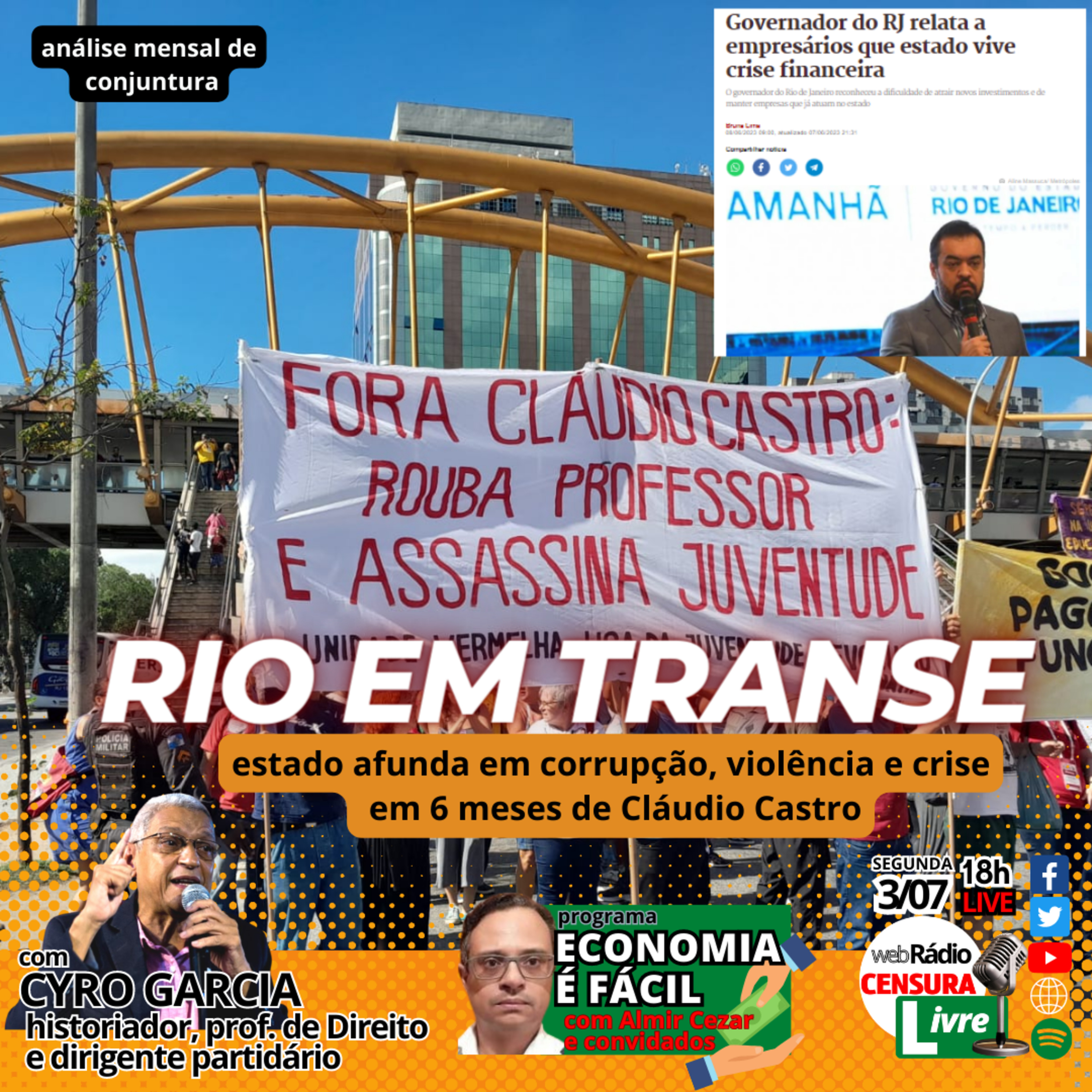6 meses de Cláudio Castro: RJ afunda em corrupção, violência e crise econômica episode artwork