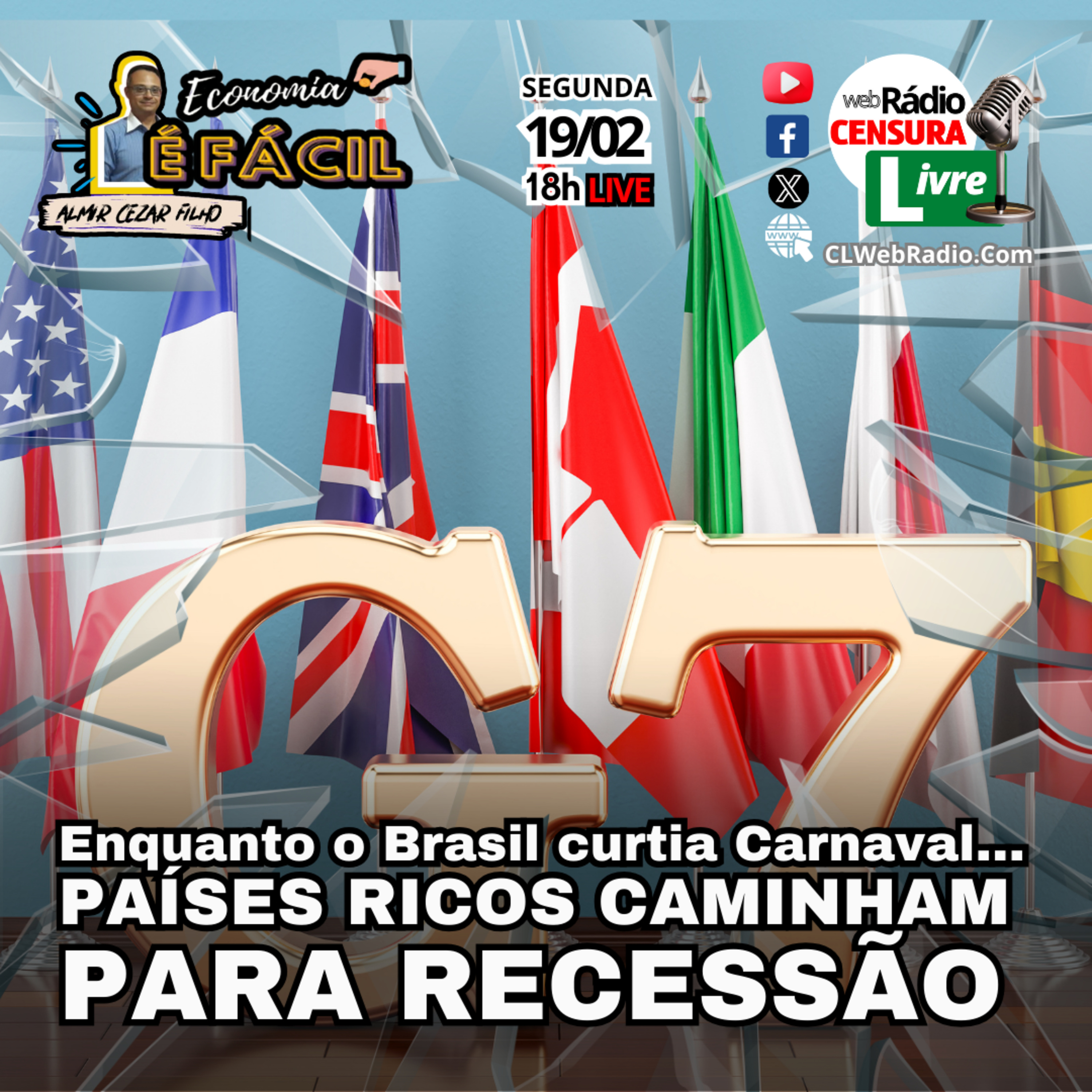 ECONOMIA É FÁCIL | Enquanto o Brasil curtia Carnaval, os países ricos caminham para recessão episode artwork