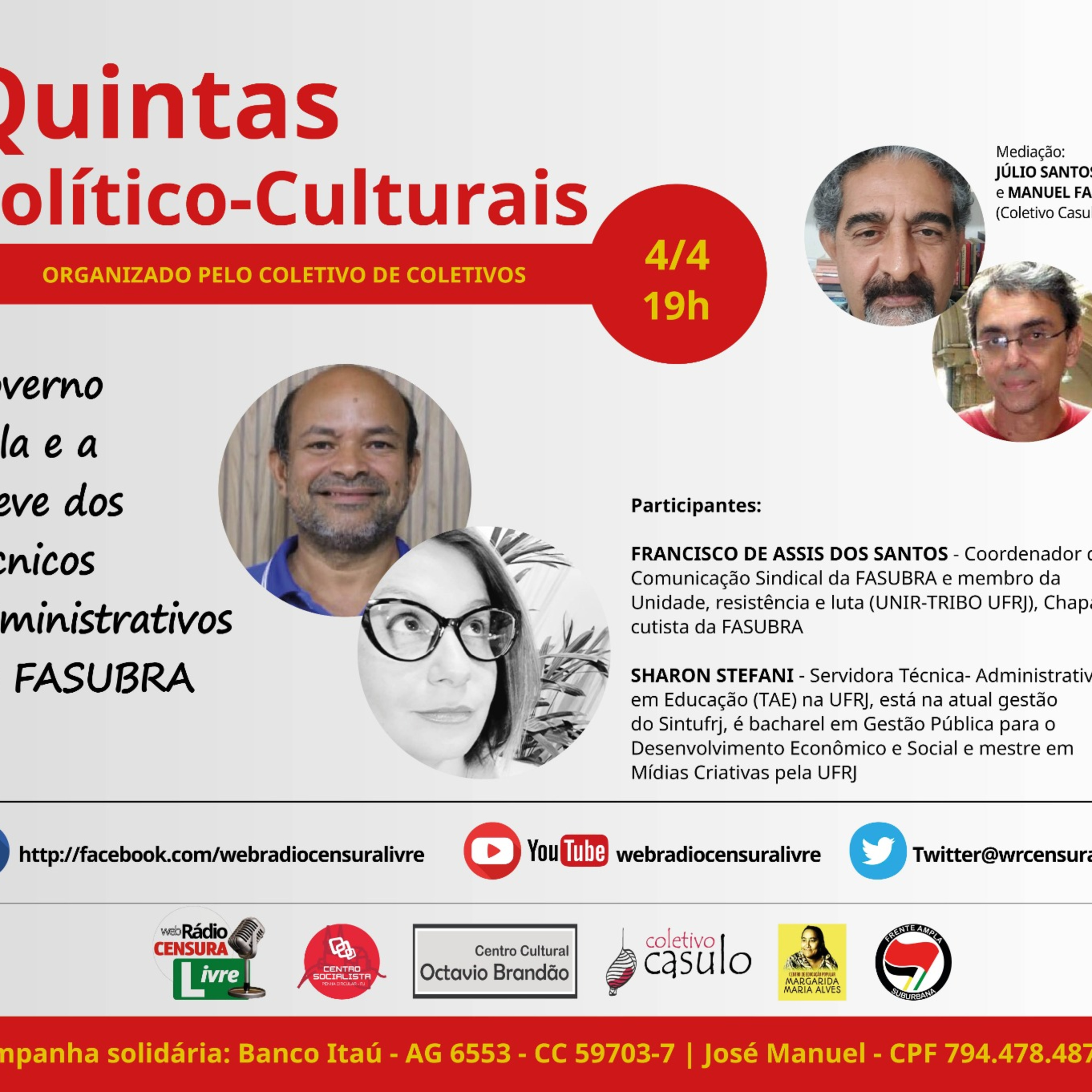 QUINTAS – Governo Lula e a greve dos técnicos administrativos da FASUBRA (04/04/2024) episode artwork