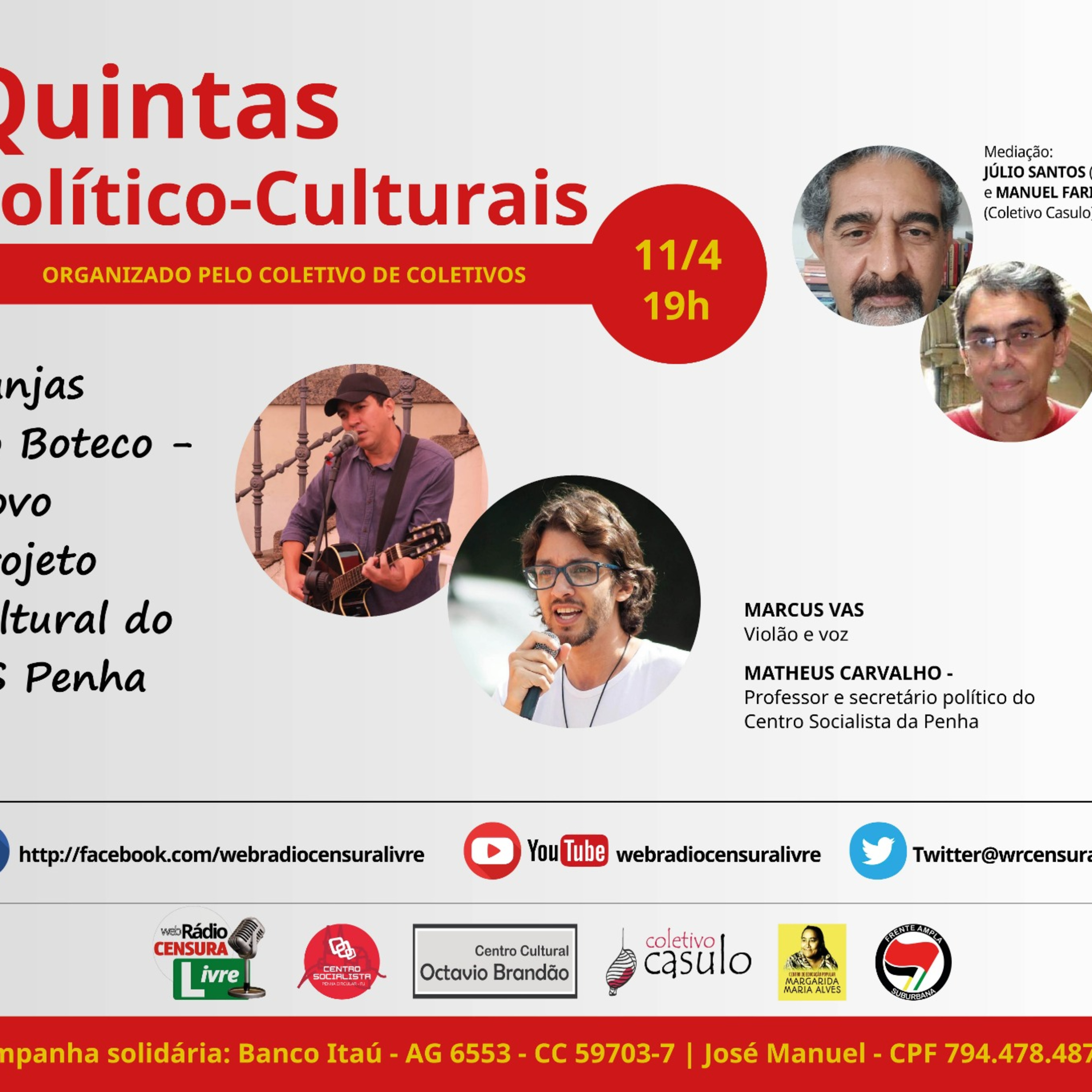 QUINTAS - Canjas no Boteco - Novo projeto cultural do CS Penha (11/04/2024) episode artwork