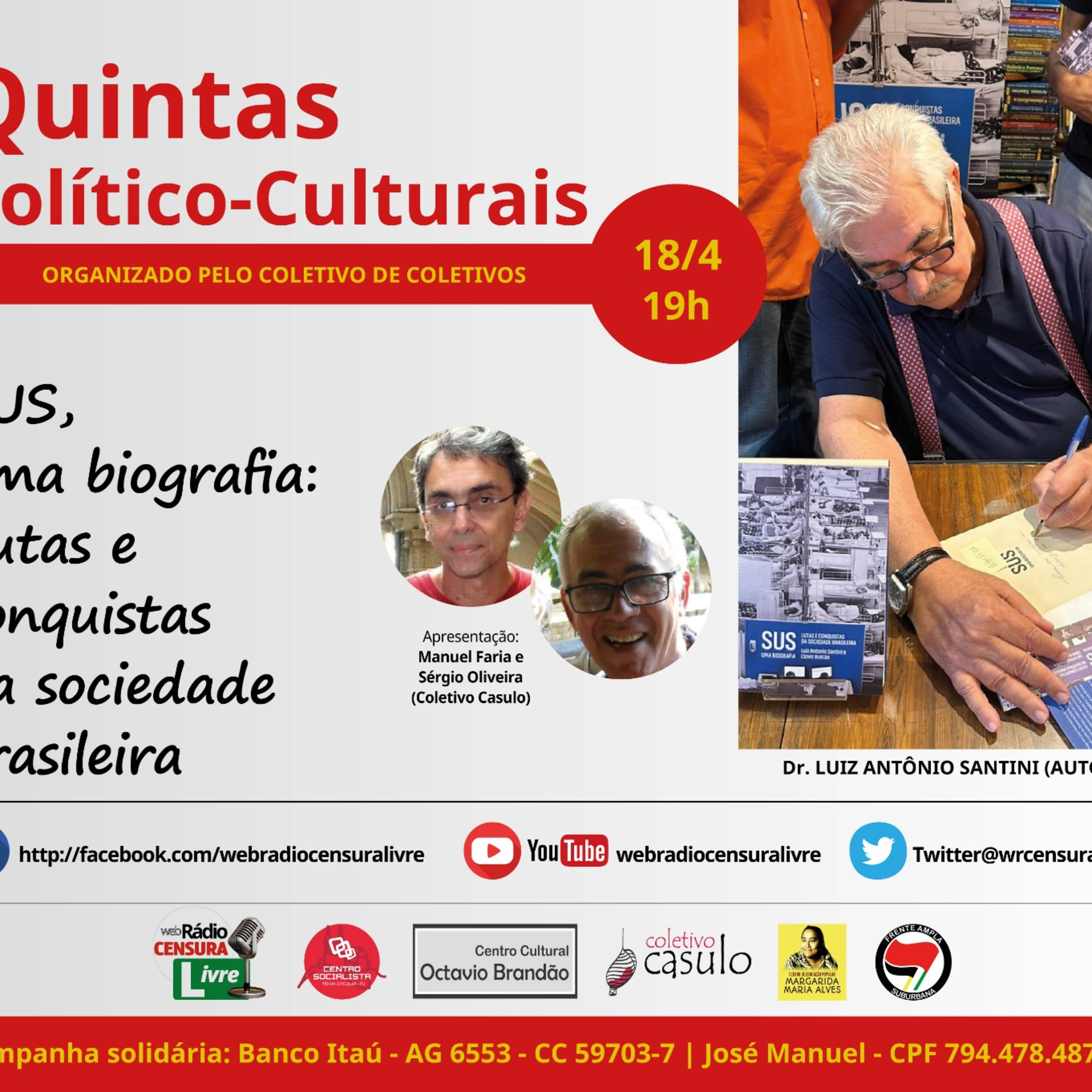QUINTAS POLÍTICO-CULTURAIS – SUS, uma biografia: Lutas e conquistas da sociedade brasileira (18/04/2024) episode artwork