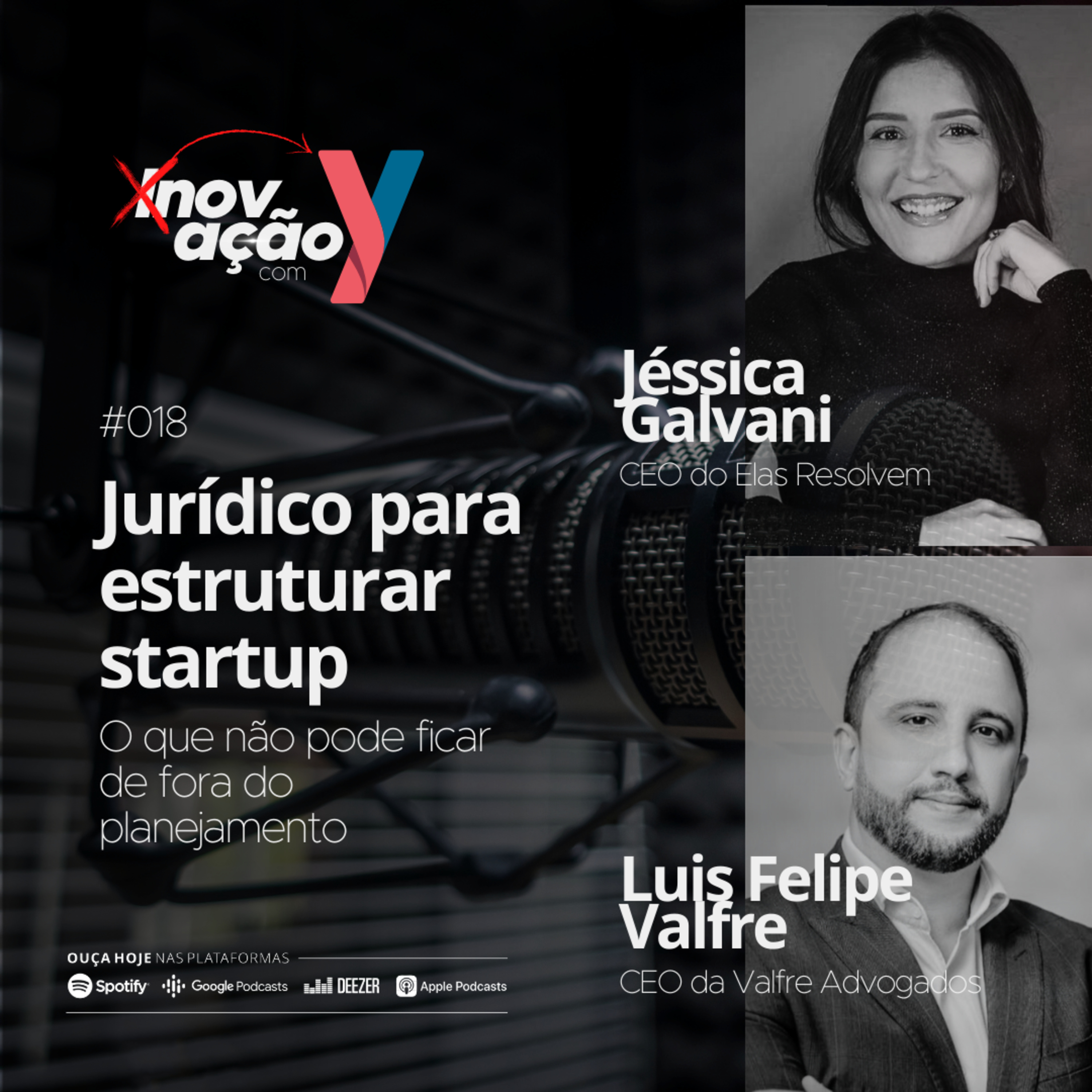 #018 Jurídico para estruturar startups | O que não pode ficar de fora do planejamento feat. Jéssica Galvani e Luis Felipe Valfre