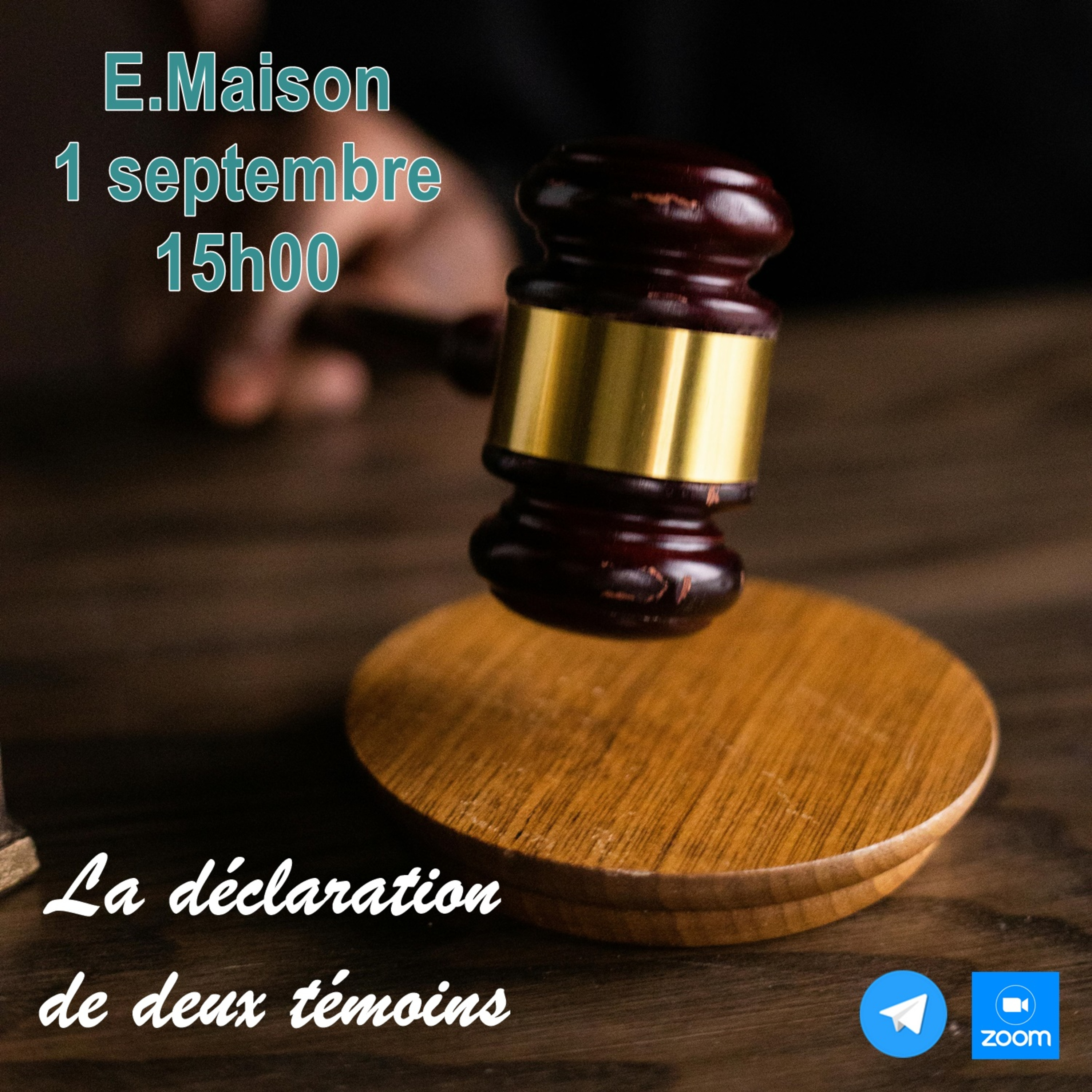 LA DÉCLARATION DE DEUX TEMOINS - Pasteur Claudy