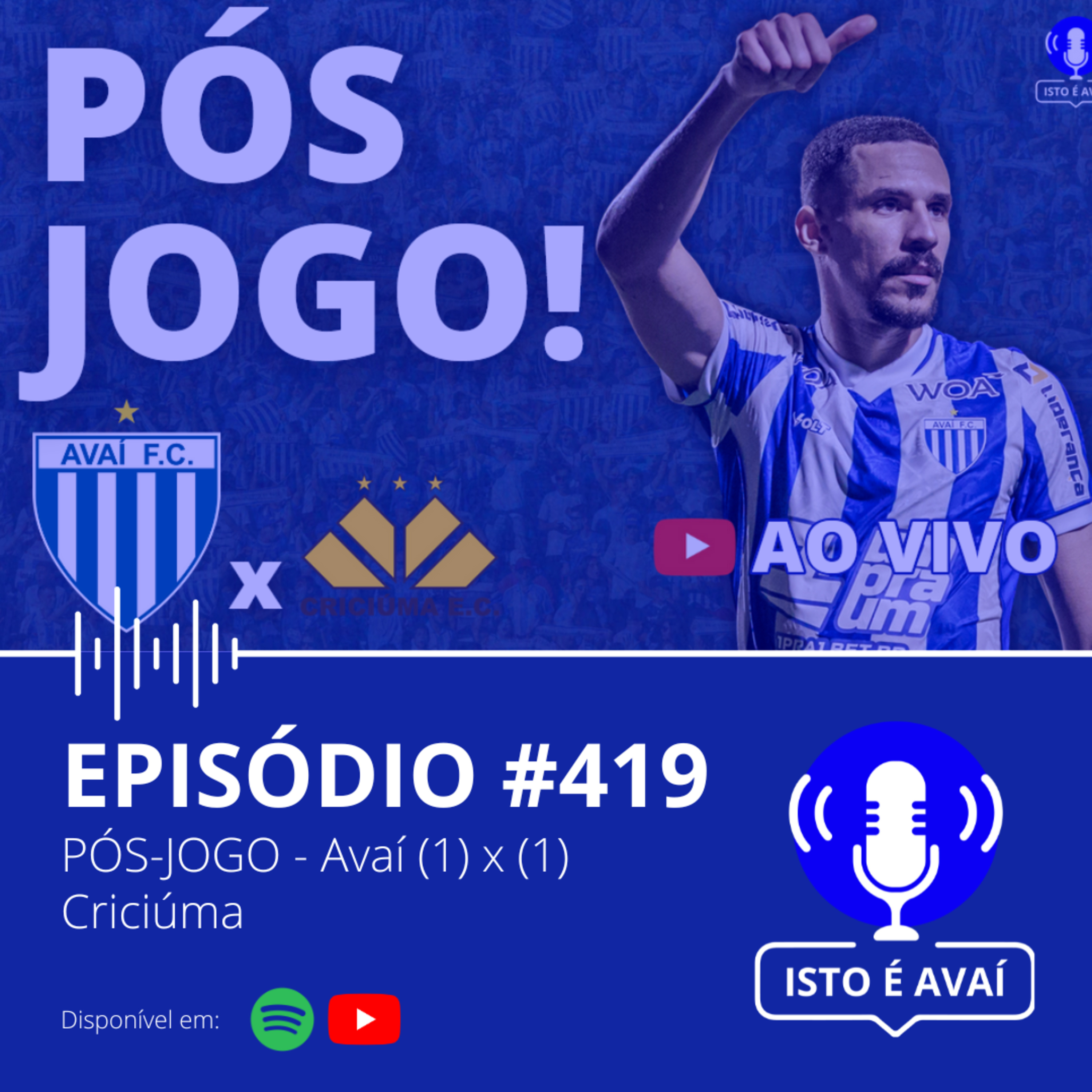 PÓS-JOGO | Avaí (1) x (1) Criciúma #419 - 2025 episode artwork