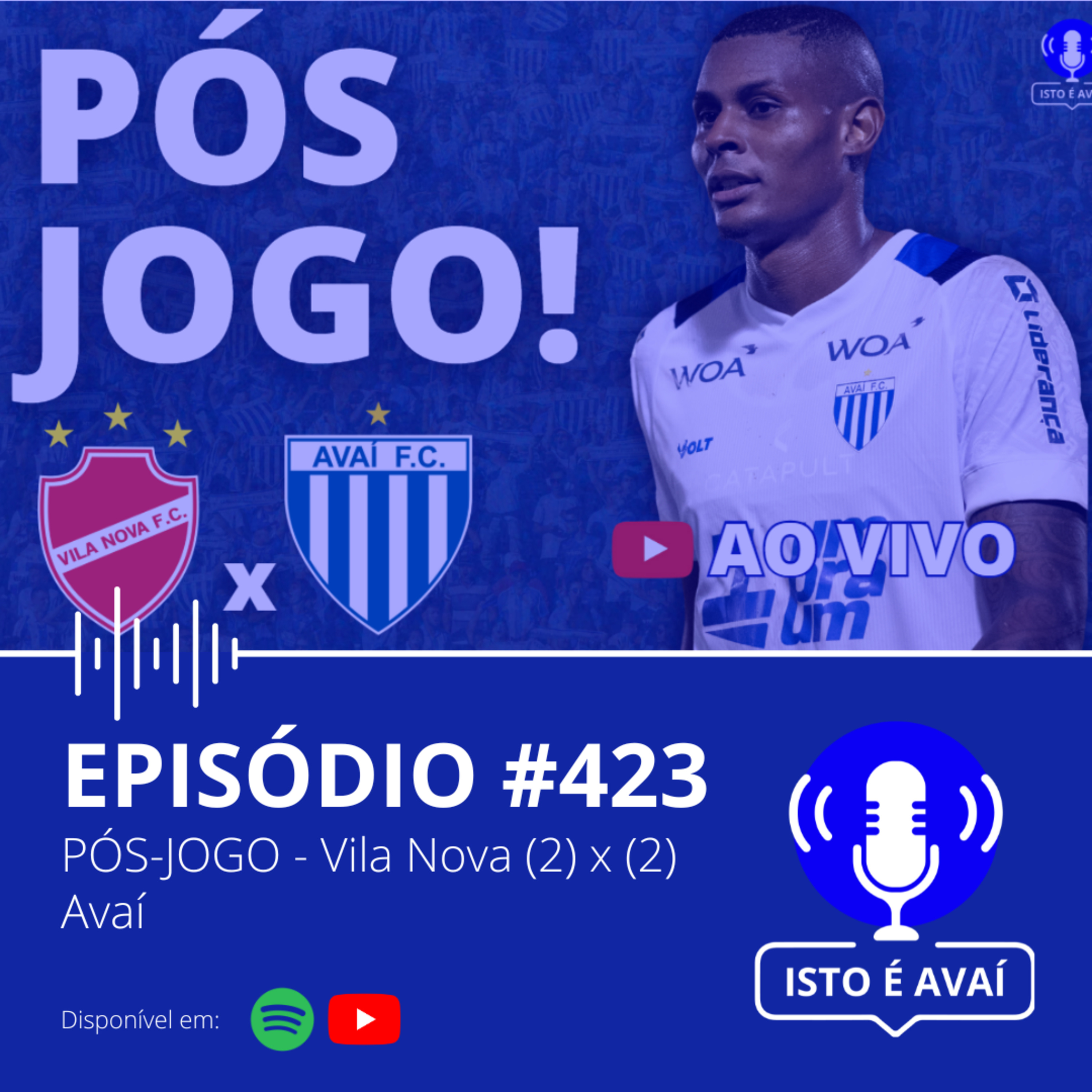 PÓS-JOGO | Vila Nova (2) x (2) Avaí #423 - 2025 episode artwork