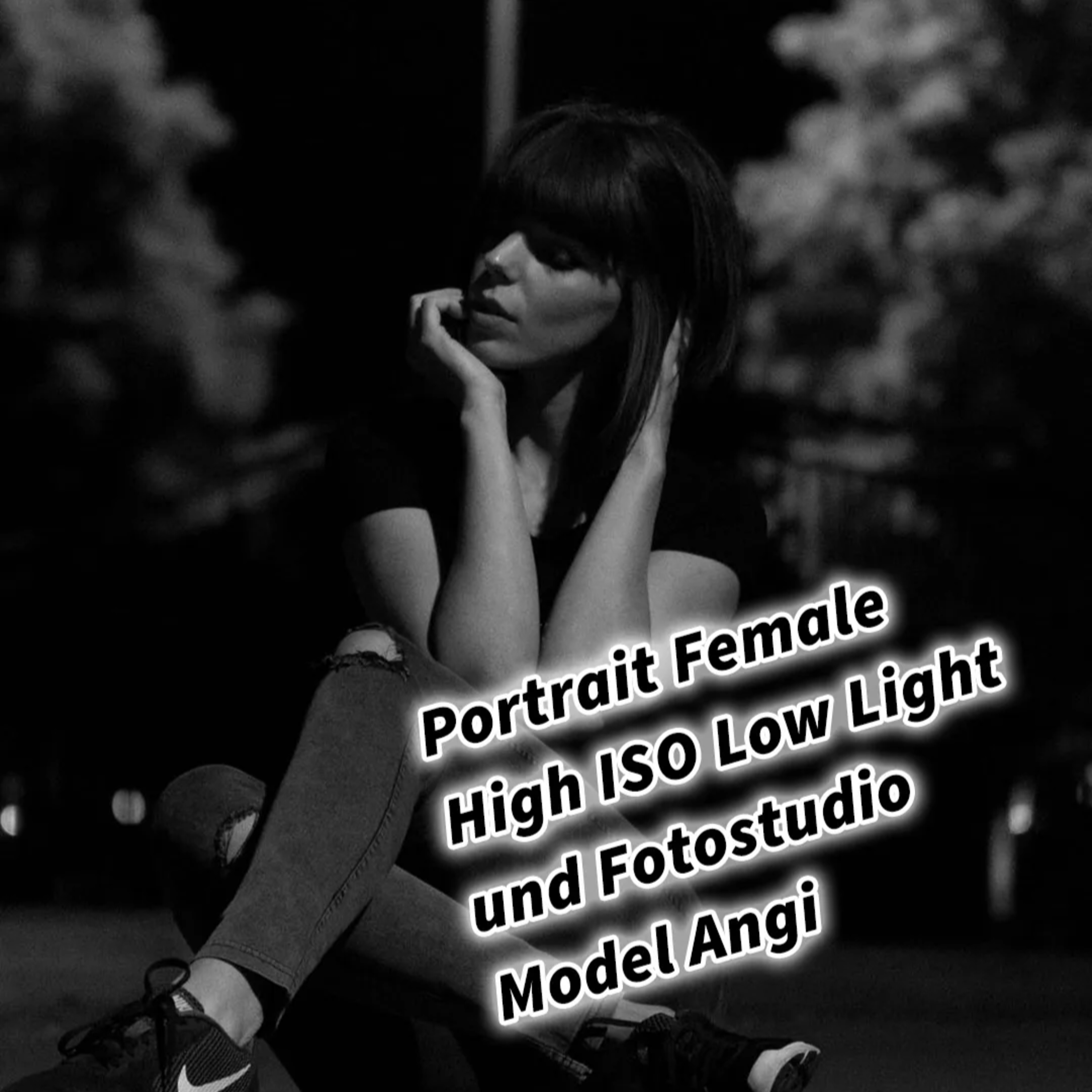 Portrait Female High ISO Low Light Outdoor und Fotostudio Model Angi mit Licht von der Straßenlaterne episode artwork