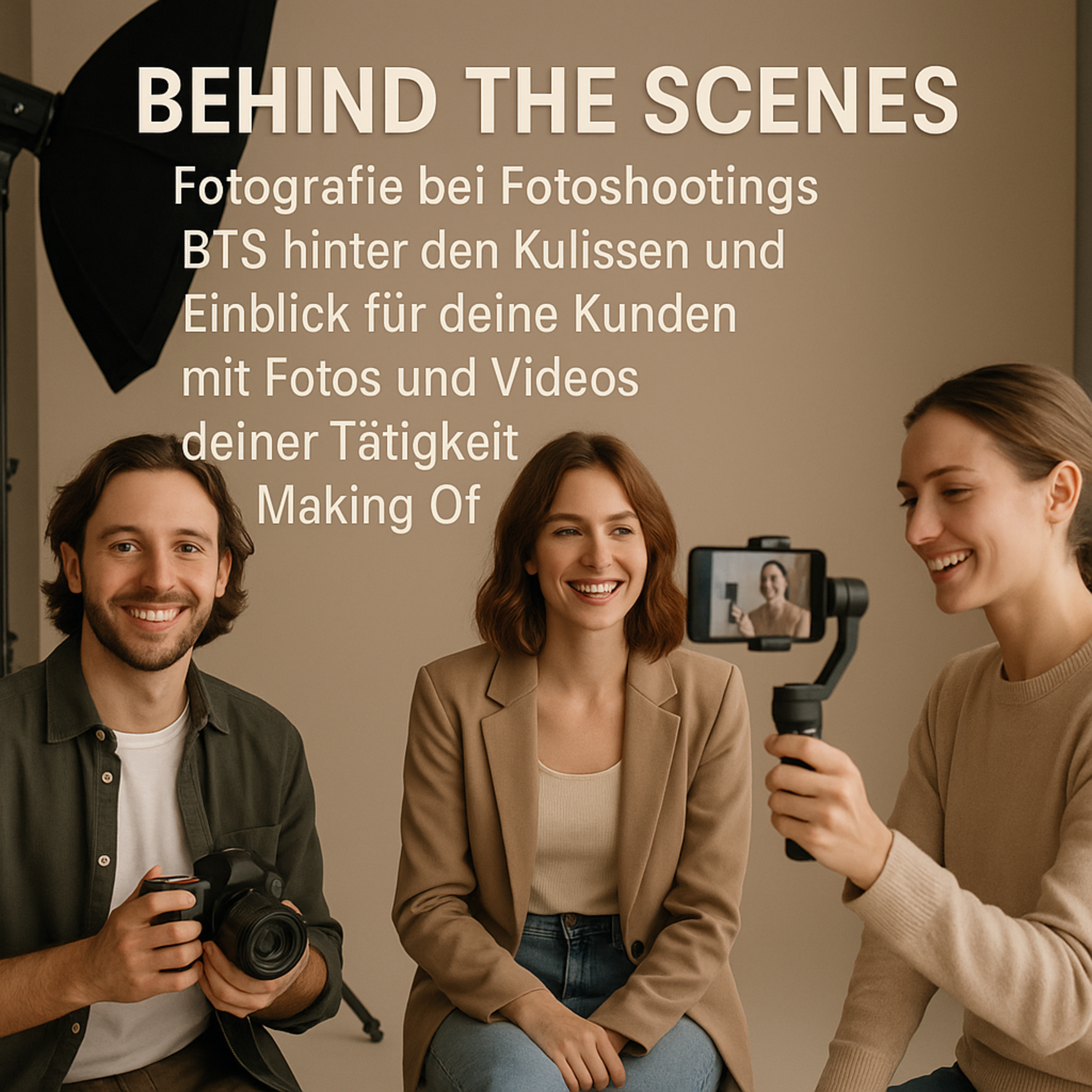 Behind the scenes Fotografie bei Fotoshootings BTS hinter den Kulissen und Einblick für deine Kunden mit Fotos und Videos deiner Tätigkeit Making Of episode artwork