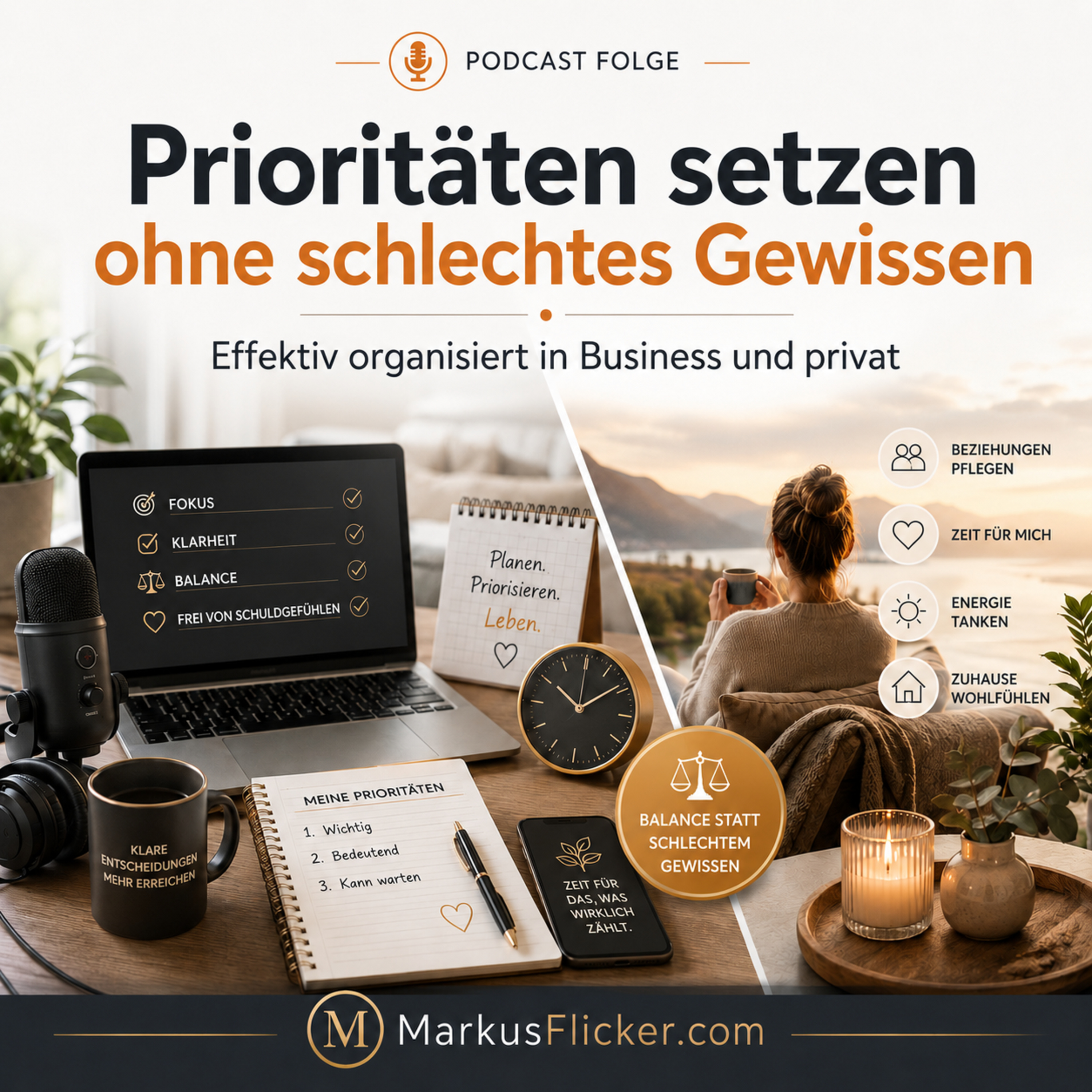 Prioritäten setzen ohne schlechtes Gewissen. Effektiv organisiert in Business und privat episode artwork