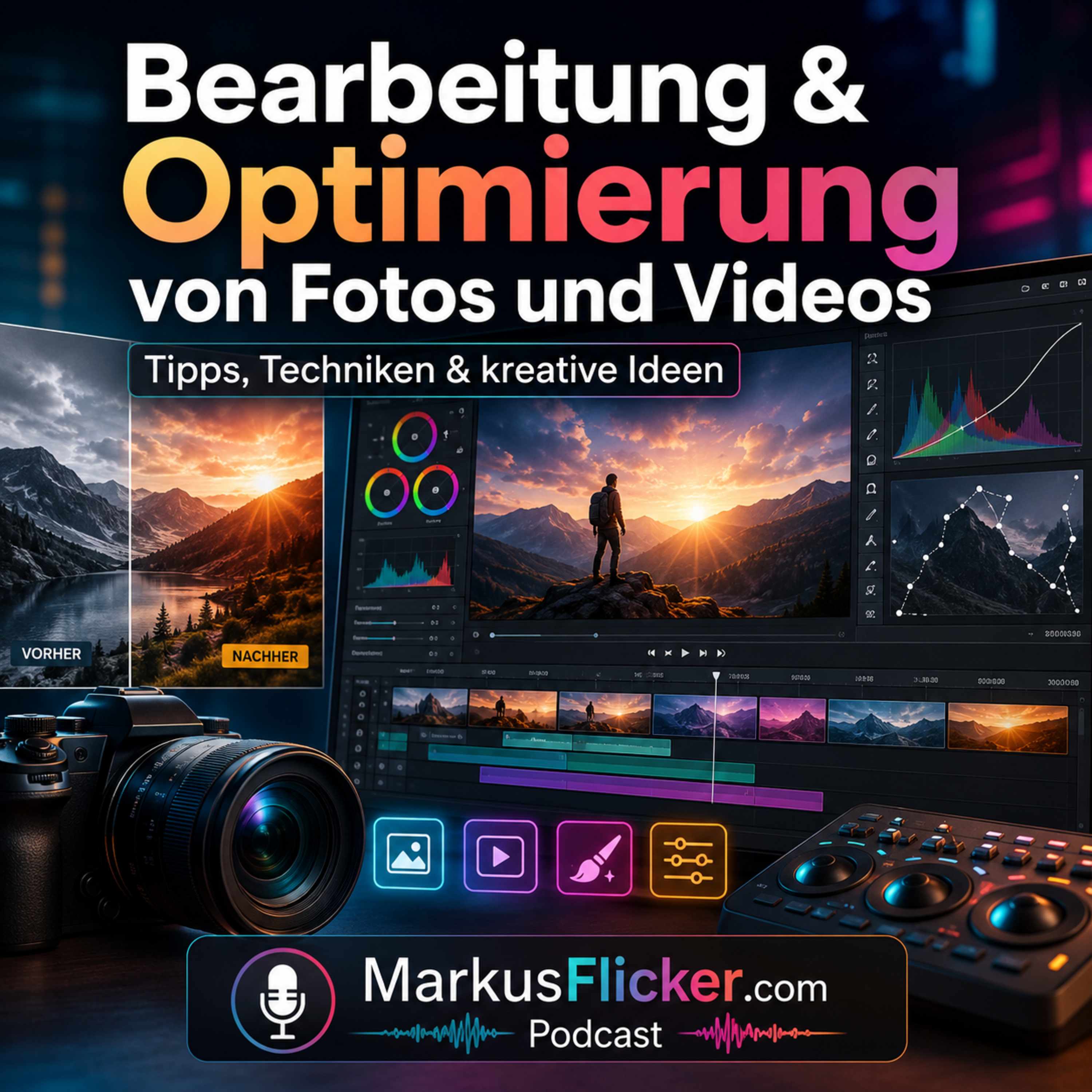 Bearbeitung und Optimierung von Fotos und Videos: Tipps, Techniken und kreative Ideen. Kreative Techniken für beeindruckende visuelle Inhalte. episode artwork