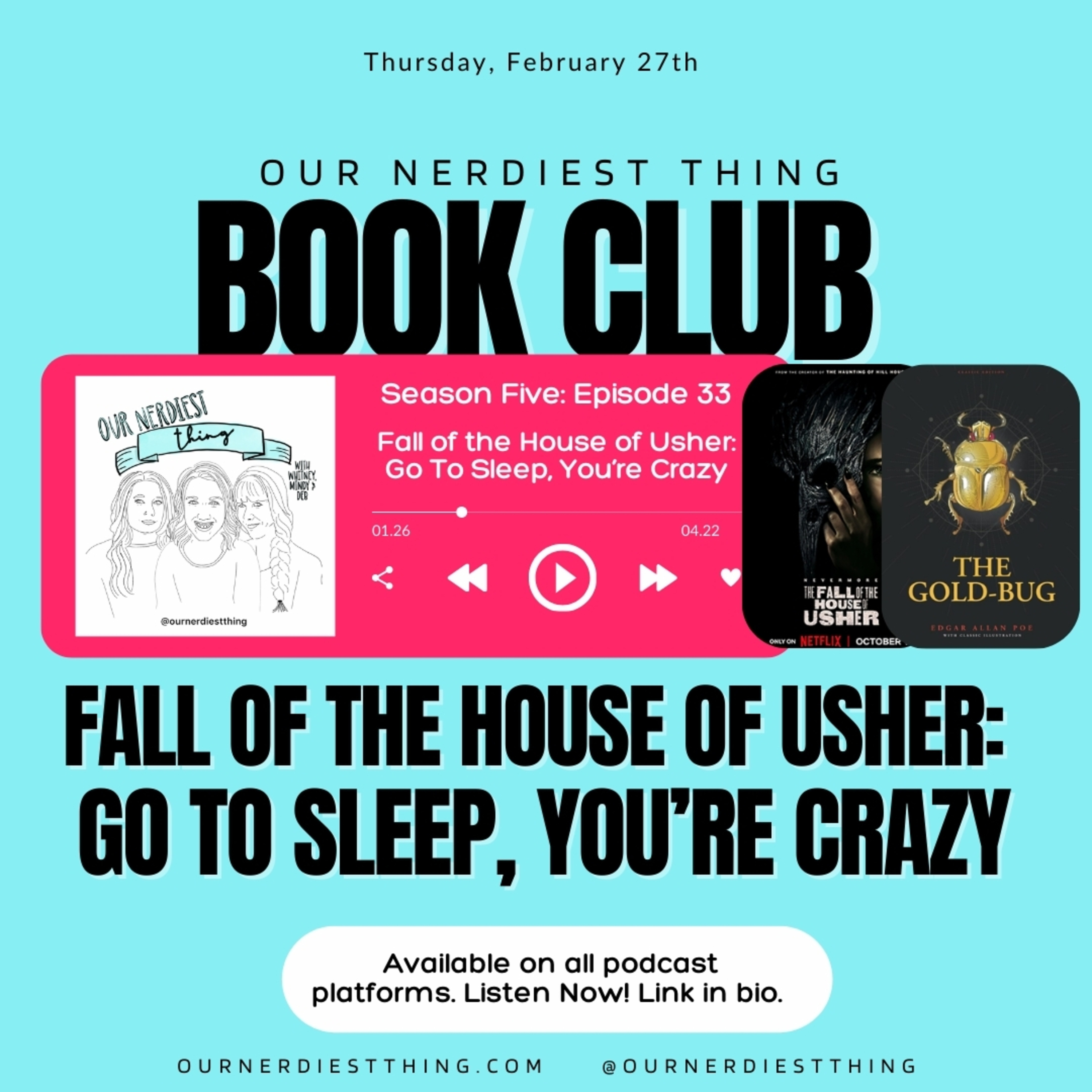 Season 5 : Episode 33- Fall of the House of Usher: Go To Sleep, You’re Crazy episode artwork