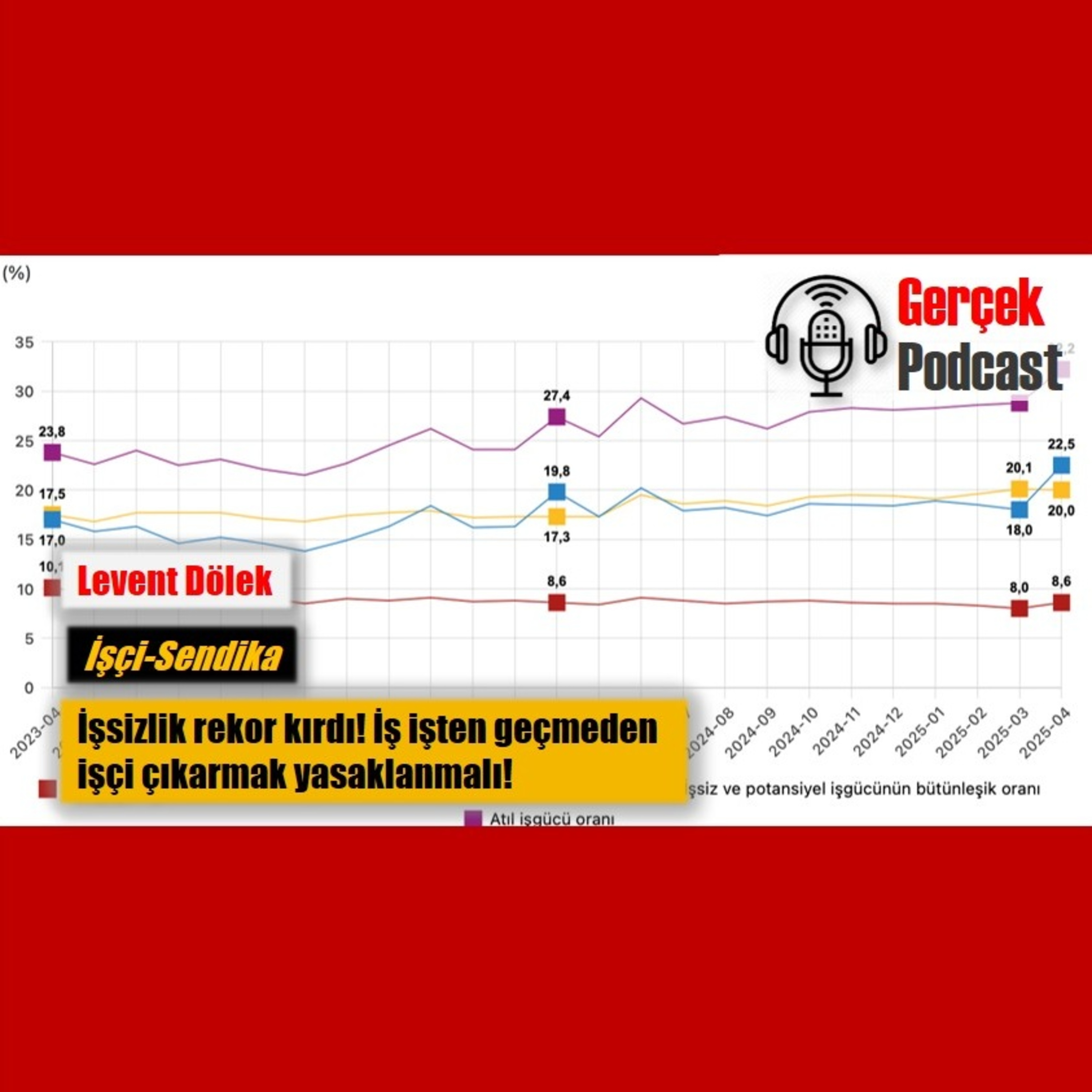 Levent Dölek: İşsizlik rekor kırdı! İş işten geçmeden işçi çıkarmak yasaklanmalı! episode artwork