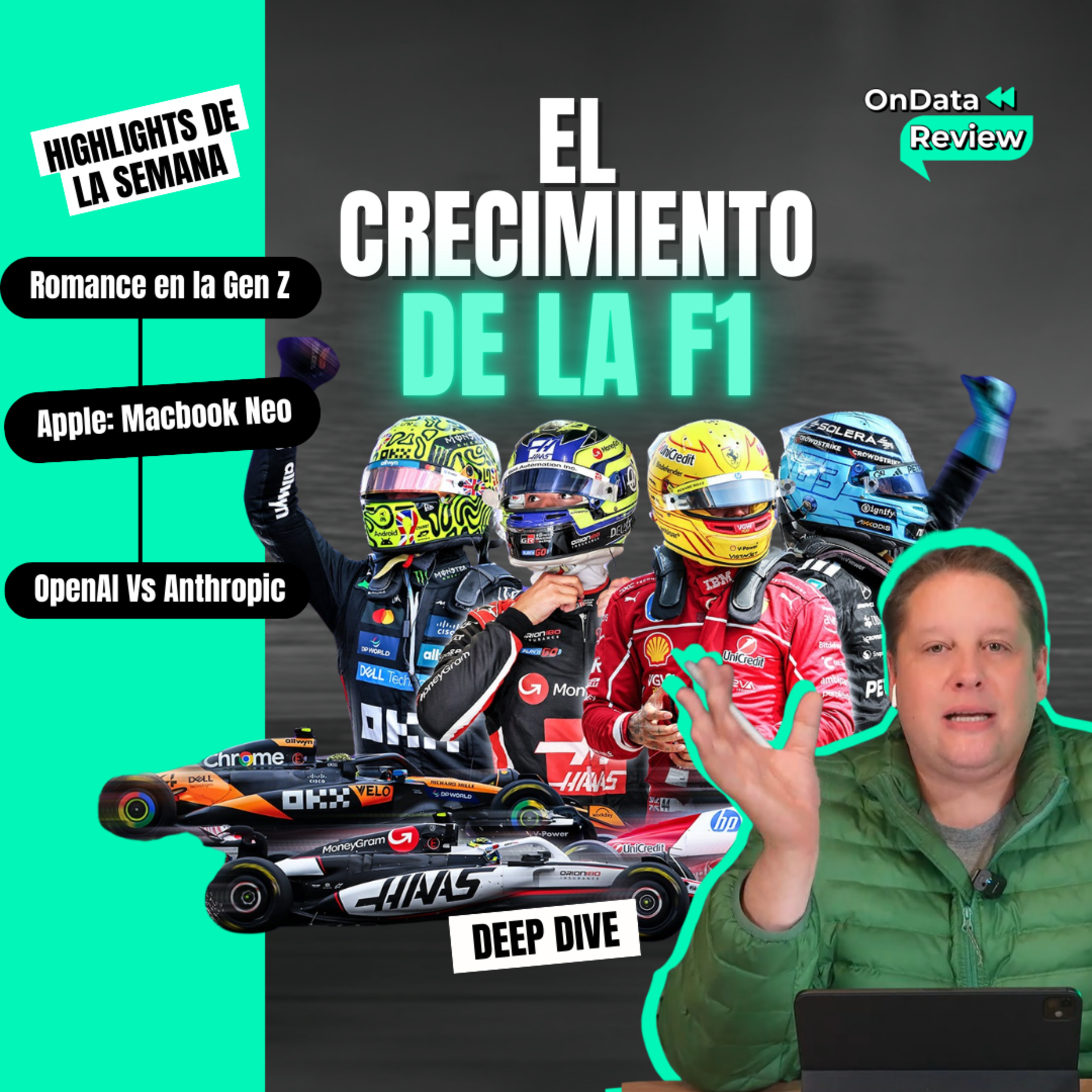 OnData Review | Romance en la #GenZ, #MacBookNeo, #OpenAI Vs #Anthropic, el crecimiento de la #F1 episode artwork