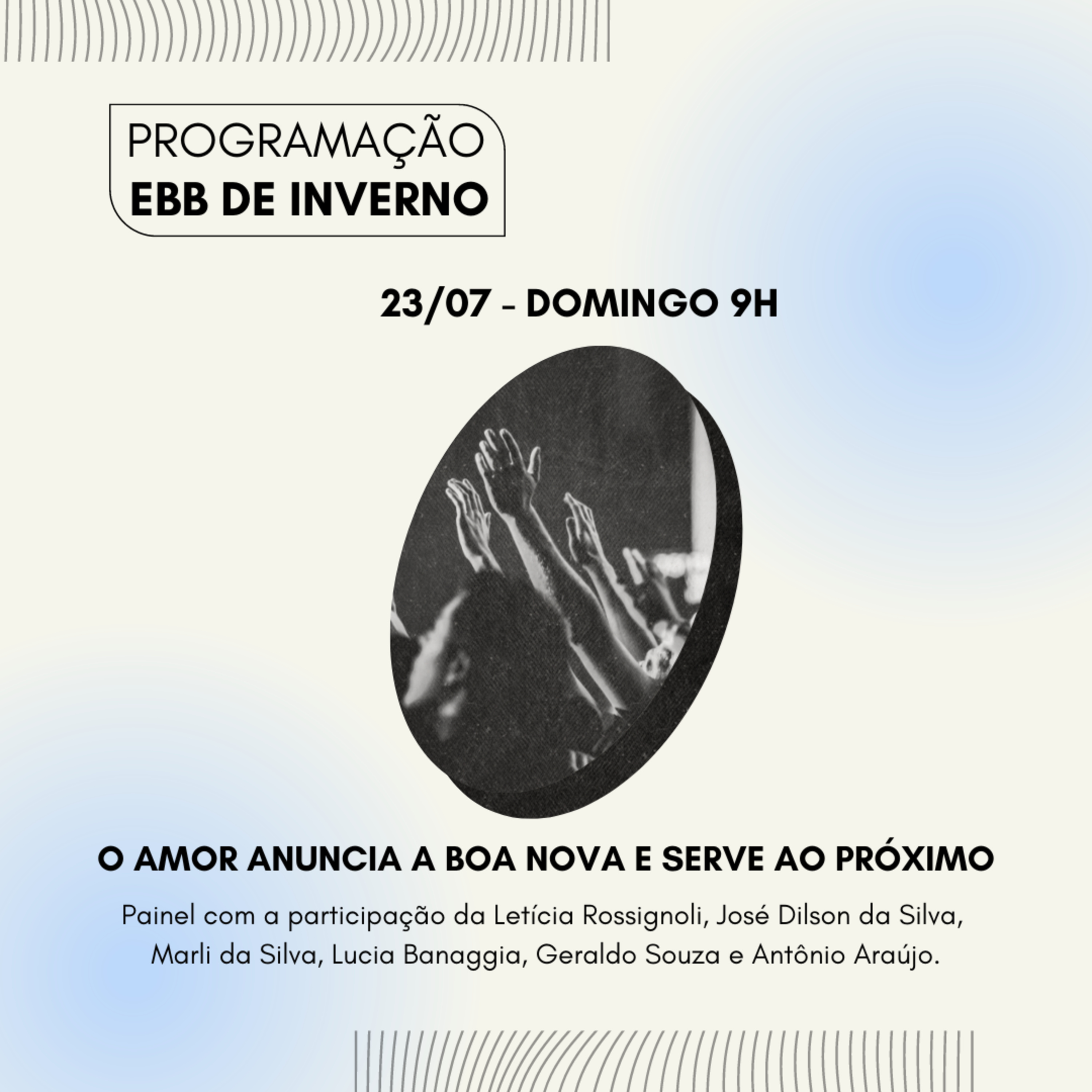 EBB DE INVERNO 2023 - Ep. 4 - O amor anuncia a boa nova e serve ao próximo | Painel com convidados episode artwork