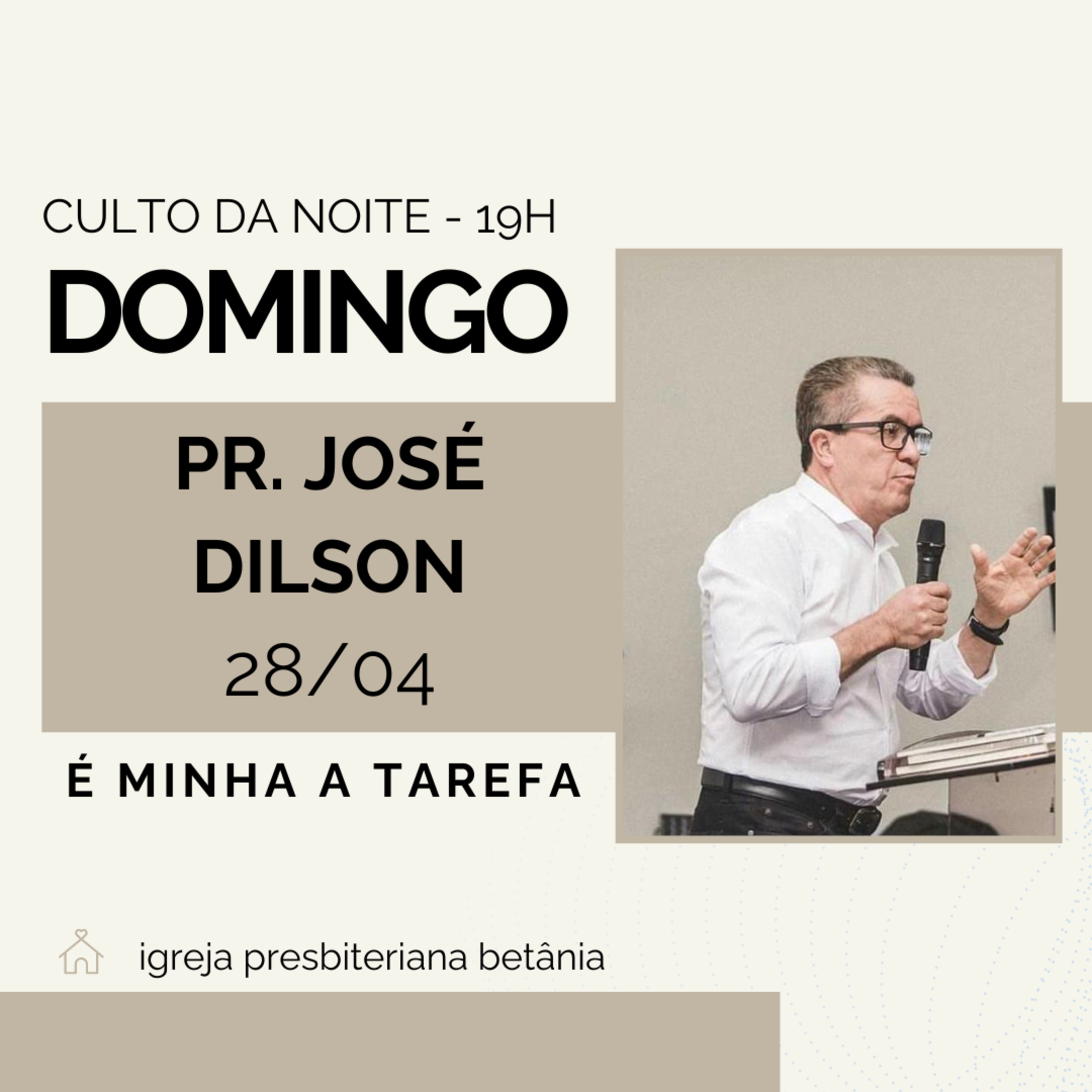 Culto da Noite 28.04.2024 - É a minha tarefa - Atos 1.8 | Pr. José Dilson episode artwork