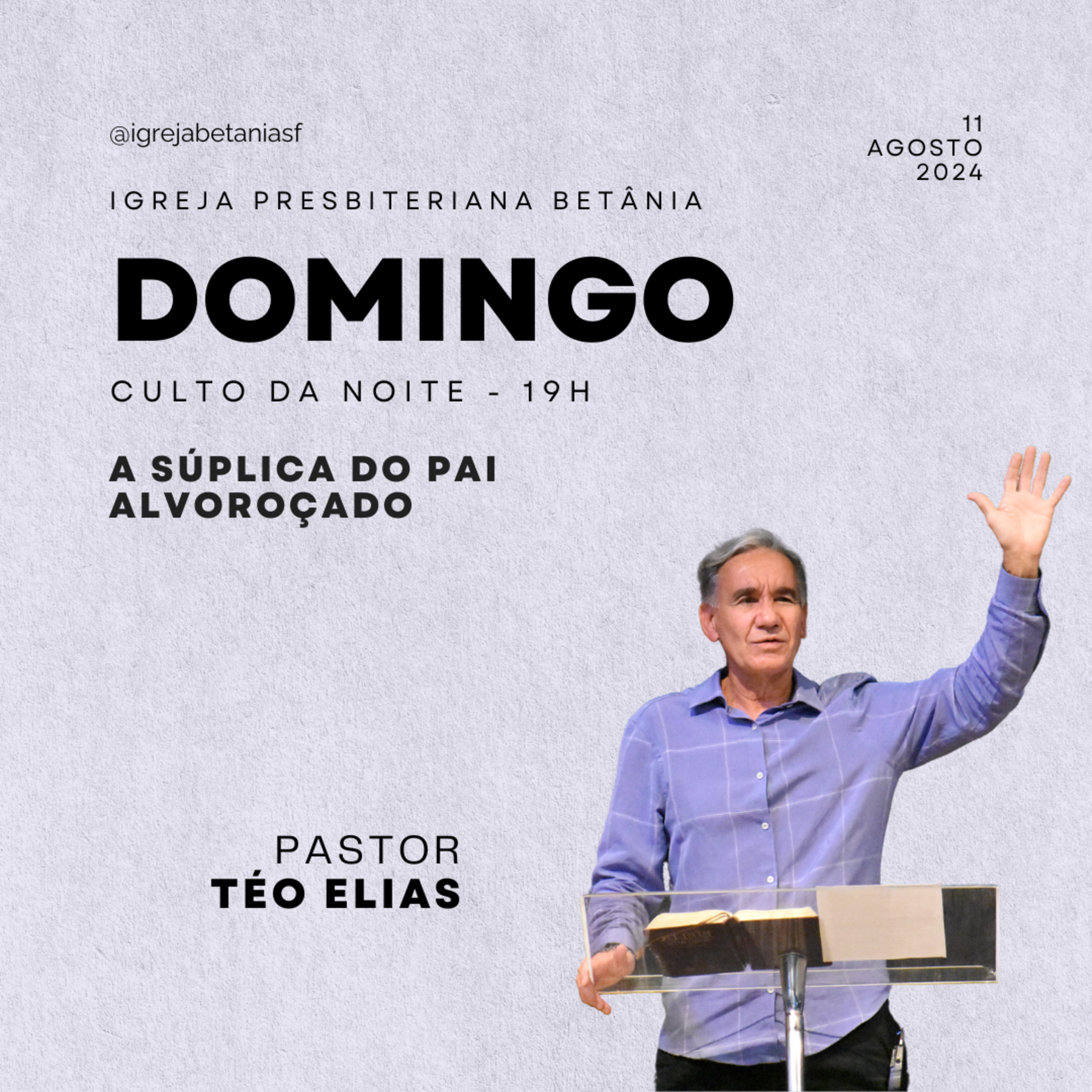 Culto da noite 11.08.2024 - Súplica do Pai alvoroçado - Marcos 5.21-24; 35-43 | Pr. Téo Elias episode artwork