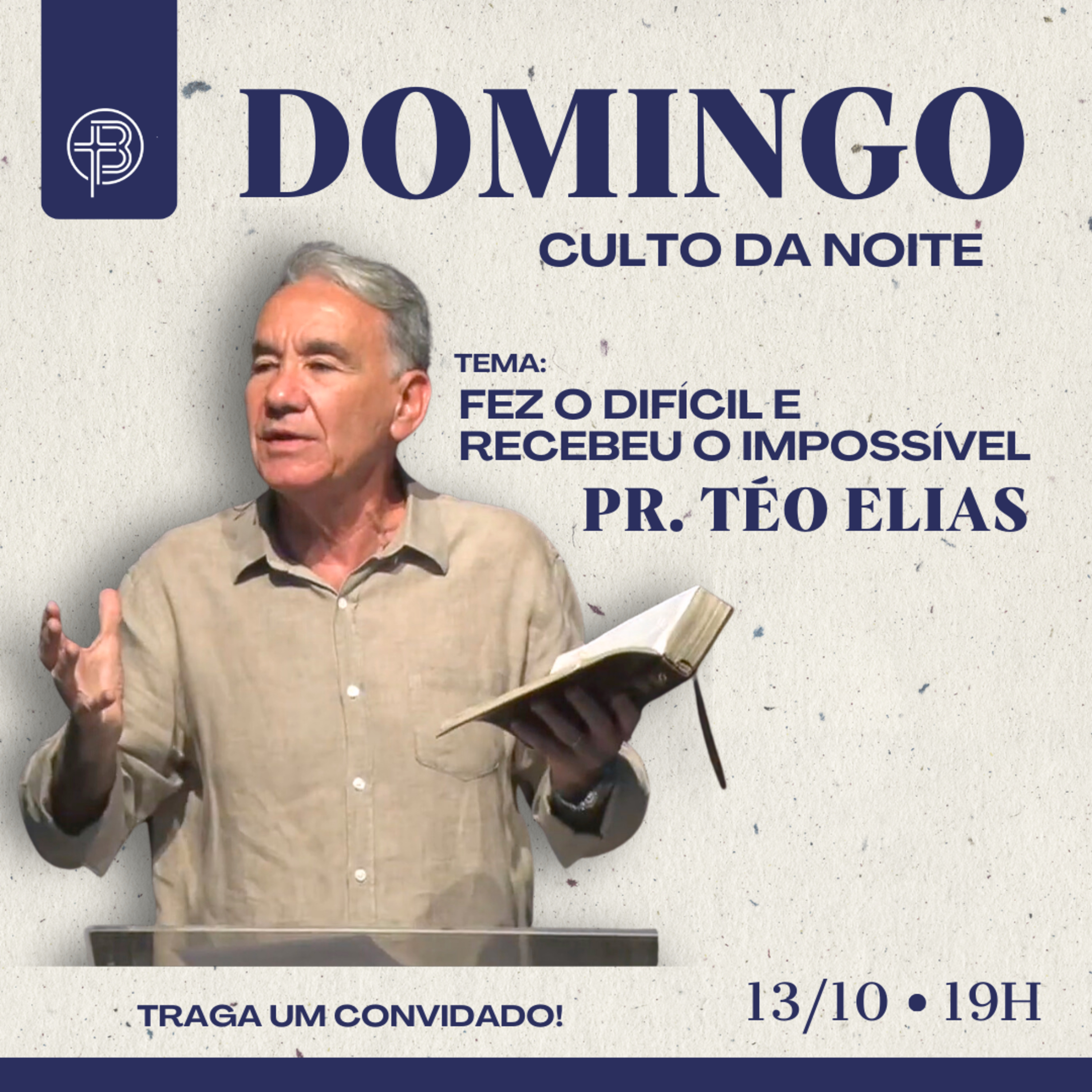 Culto da Noite 13.10.2024 - Fez o Difícil e Recebeu o Impossível - Marcos 2.1-12 | Pr. Téo Elias episode artwork