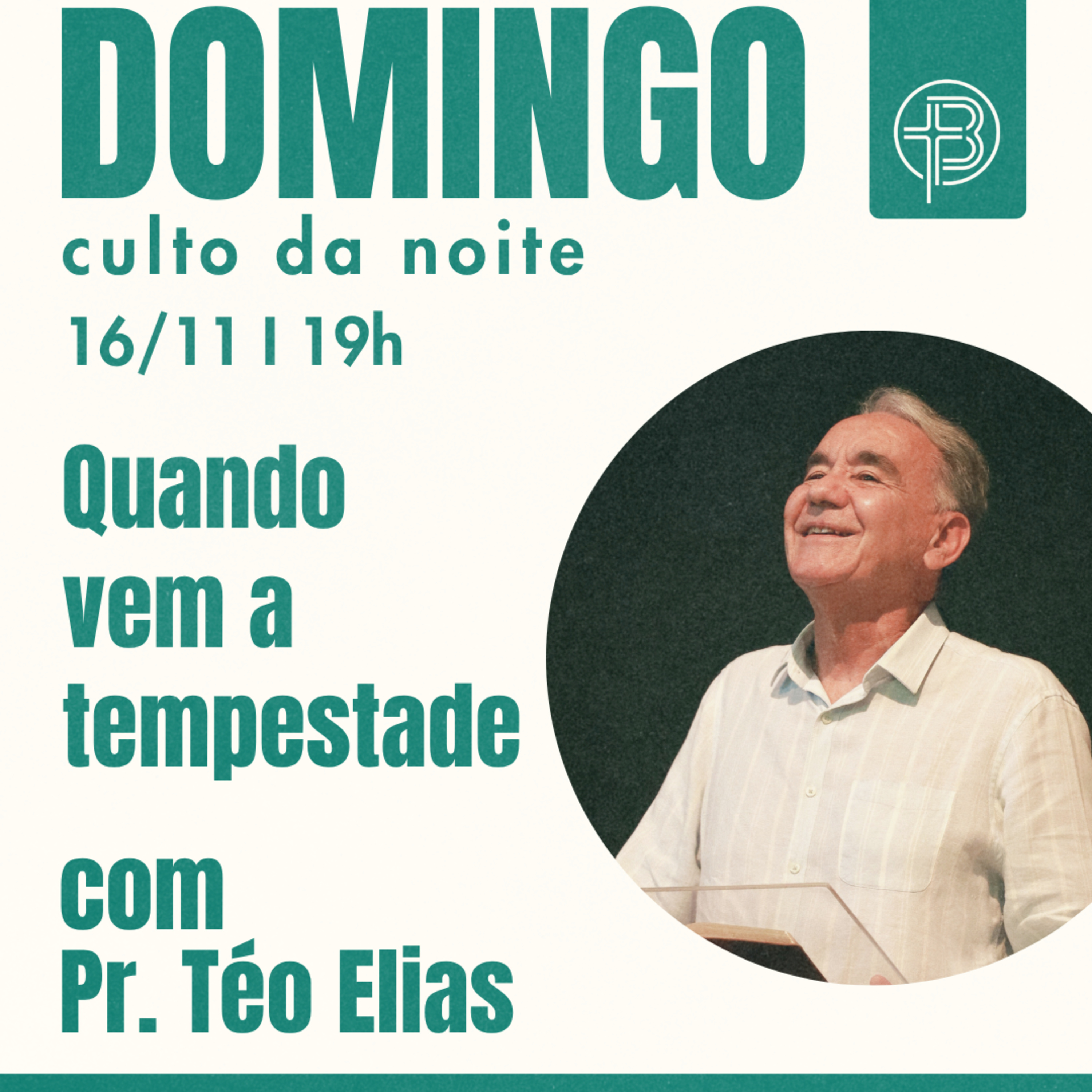 Culto da Noite 16.11.2025 - Quando vem a tempestade - João 6:16-21 | Pr. Téo Elias episode artwork
