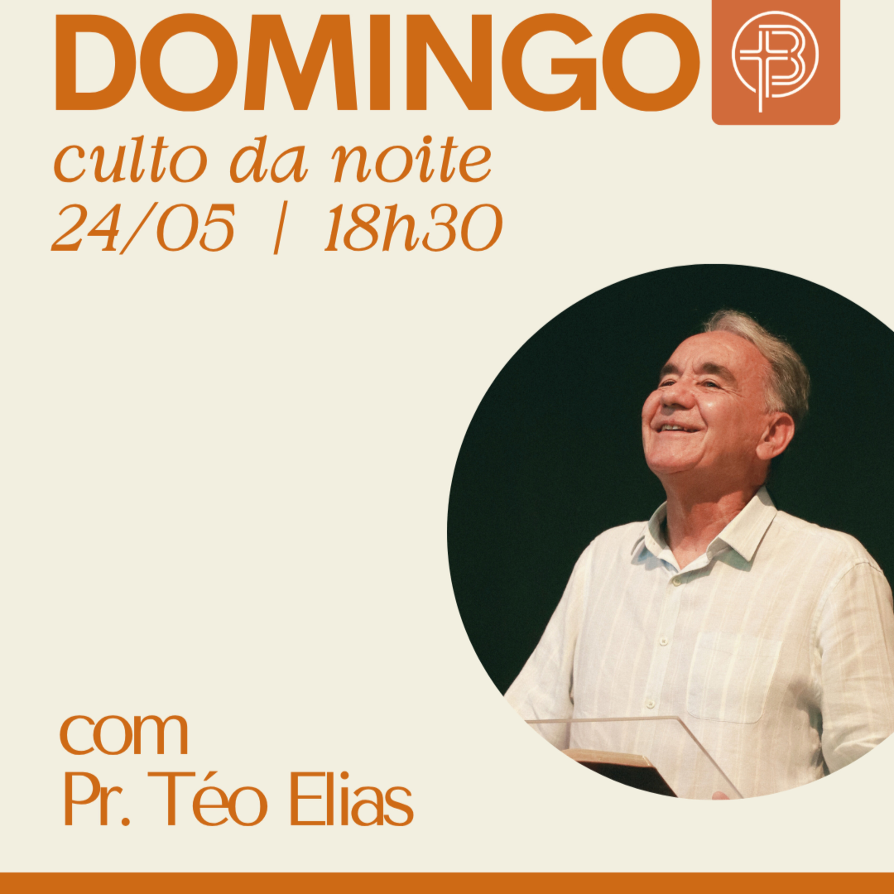 Culto da Noite 24.05.2026 - À mesa com Jesus - João 12:1-8 | Pr. Téo Elias episode artwork