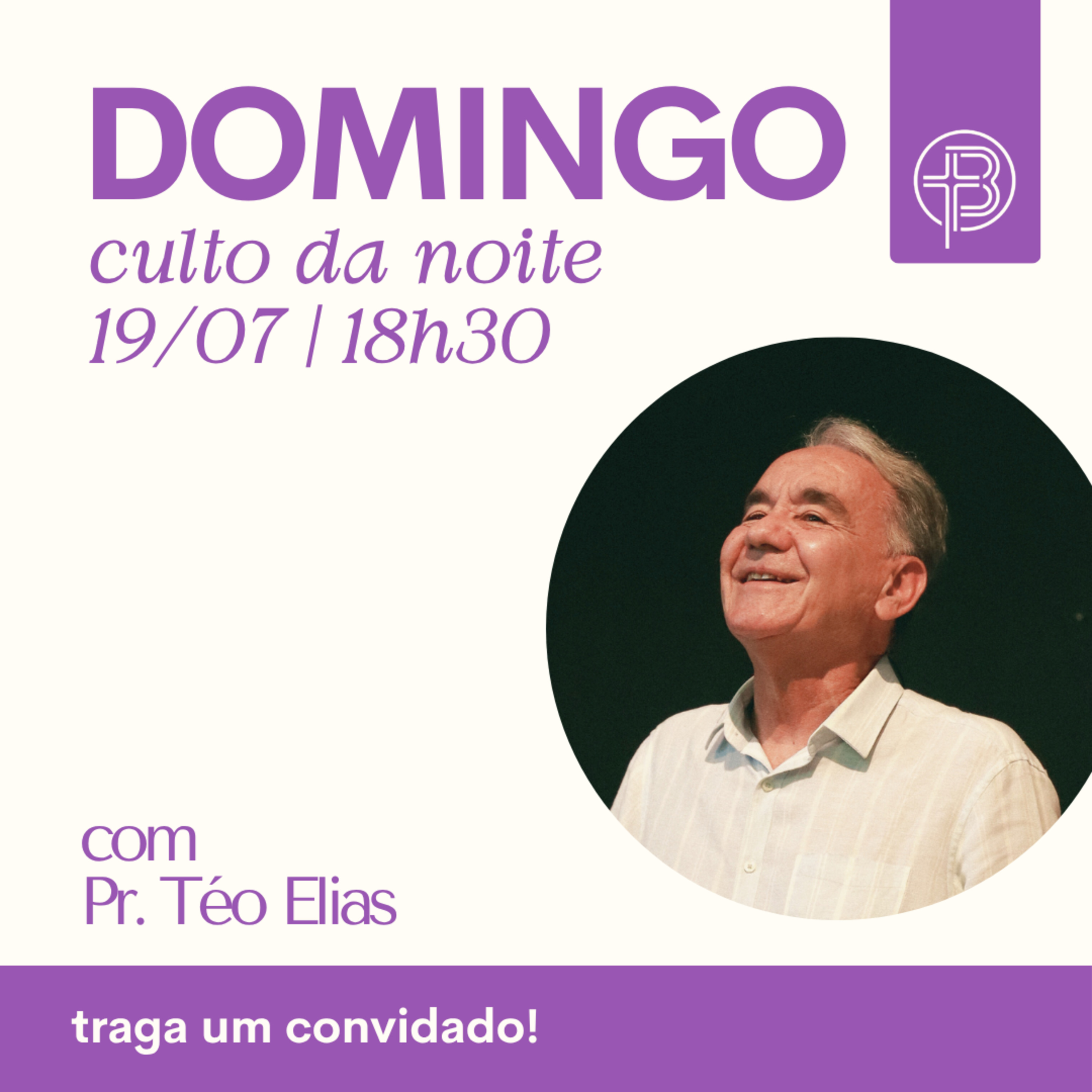 Culto da Noite 19.07.2026 - Sob o controle de Deus - Salmos 46 | Pr. Téo Elias episode artwork