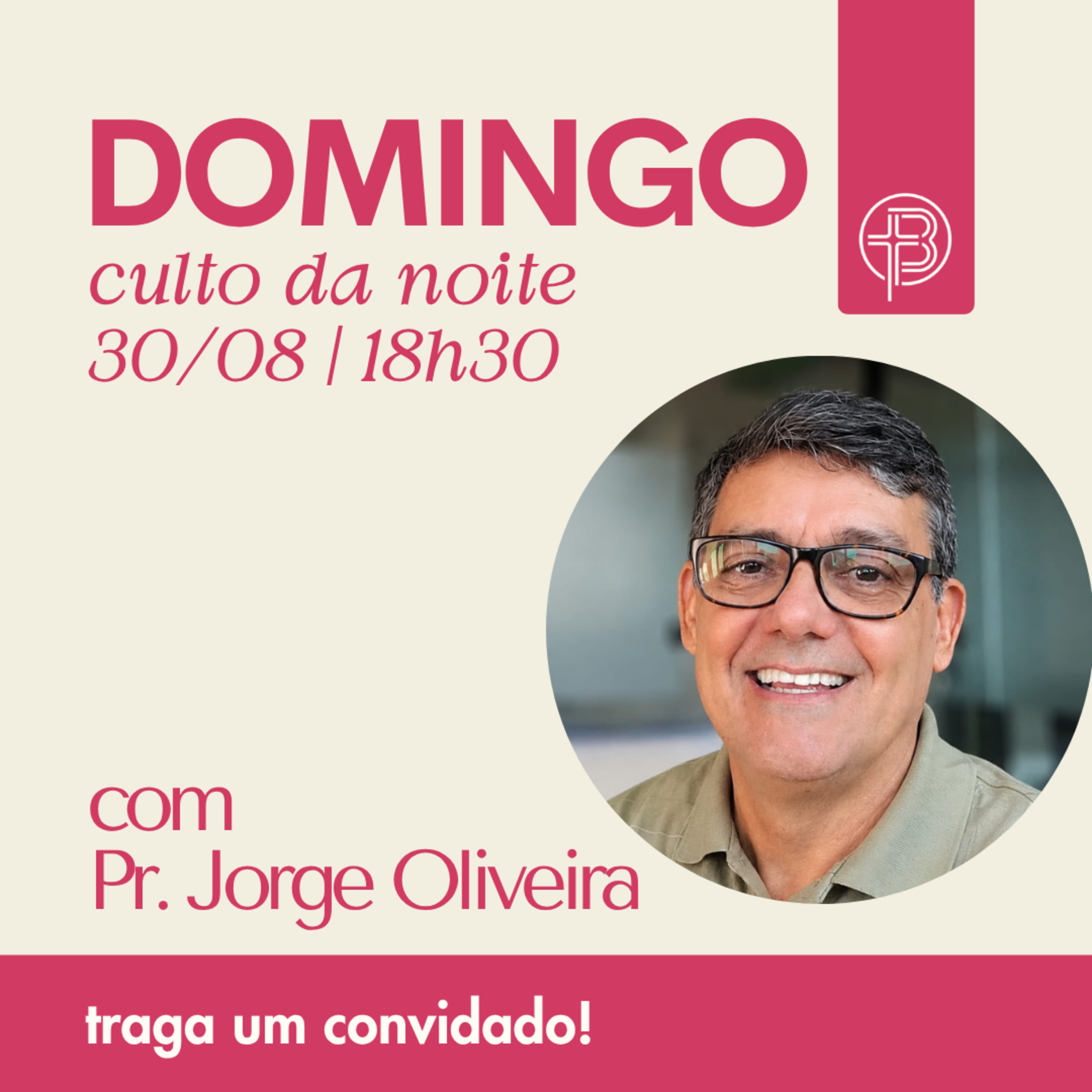 Culto da Noite 30.08.2026 - Por que o justo sofre? - Tiago 1.1-4 | Pr. Jorge Oliveira episode artwork