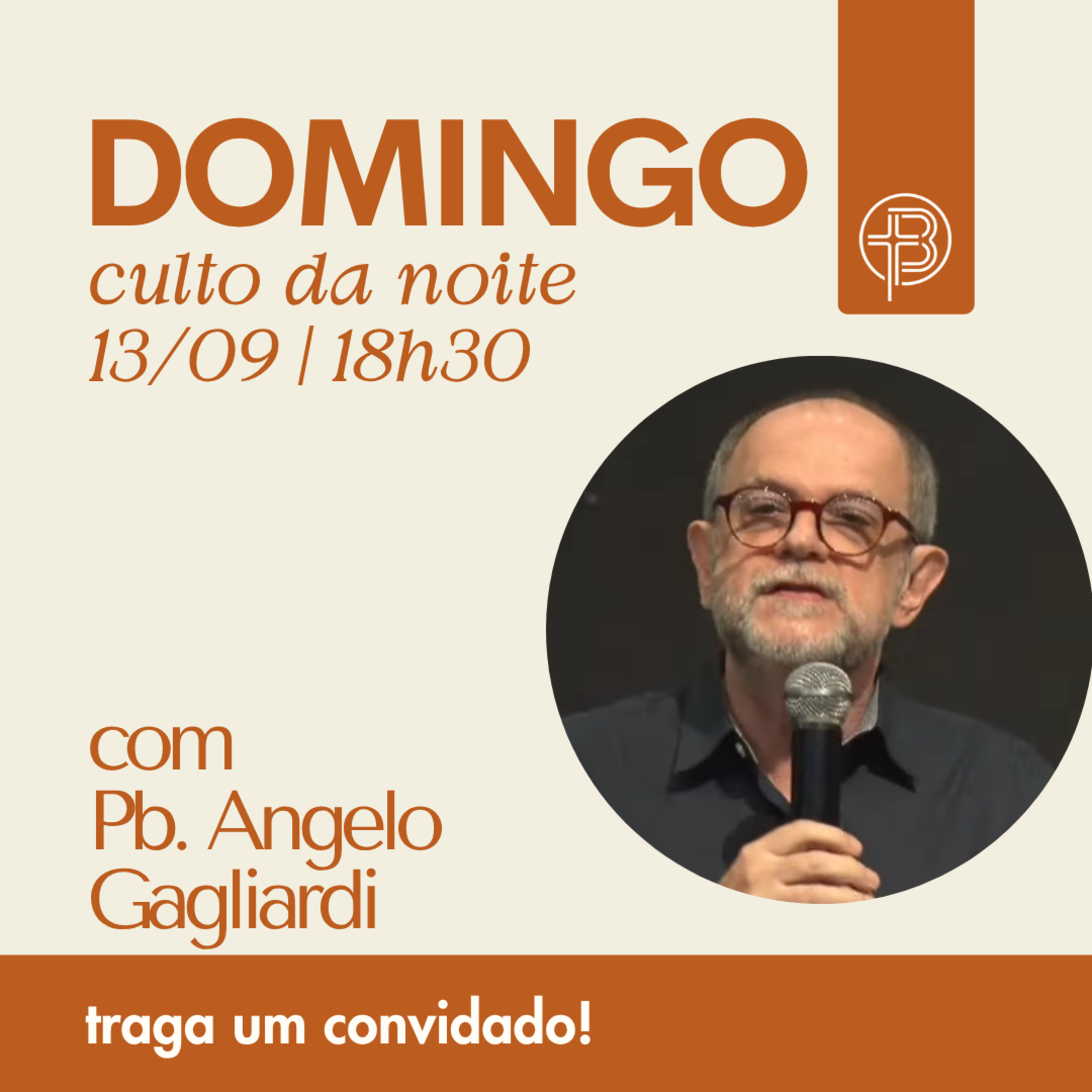 Culto da Noite 13.09.2026 - Antigo testamento é Evangelho e Graça - Rom. 15.4 | Pb. Ângelo Gagliardi episode artwork