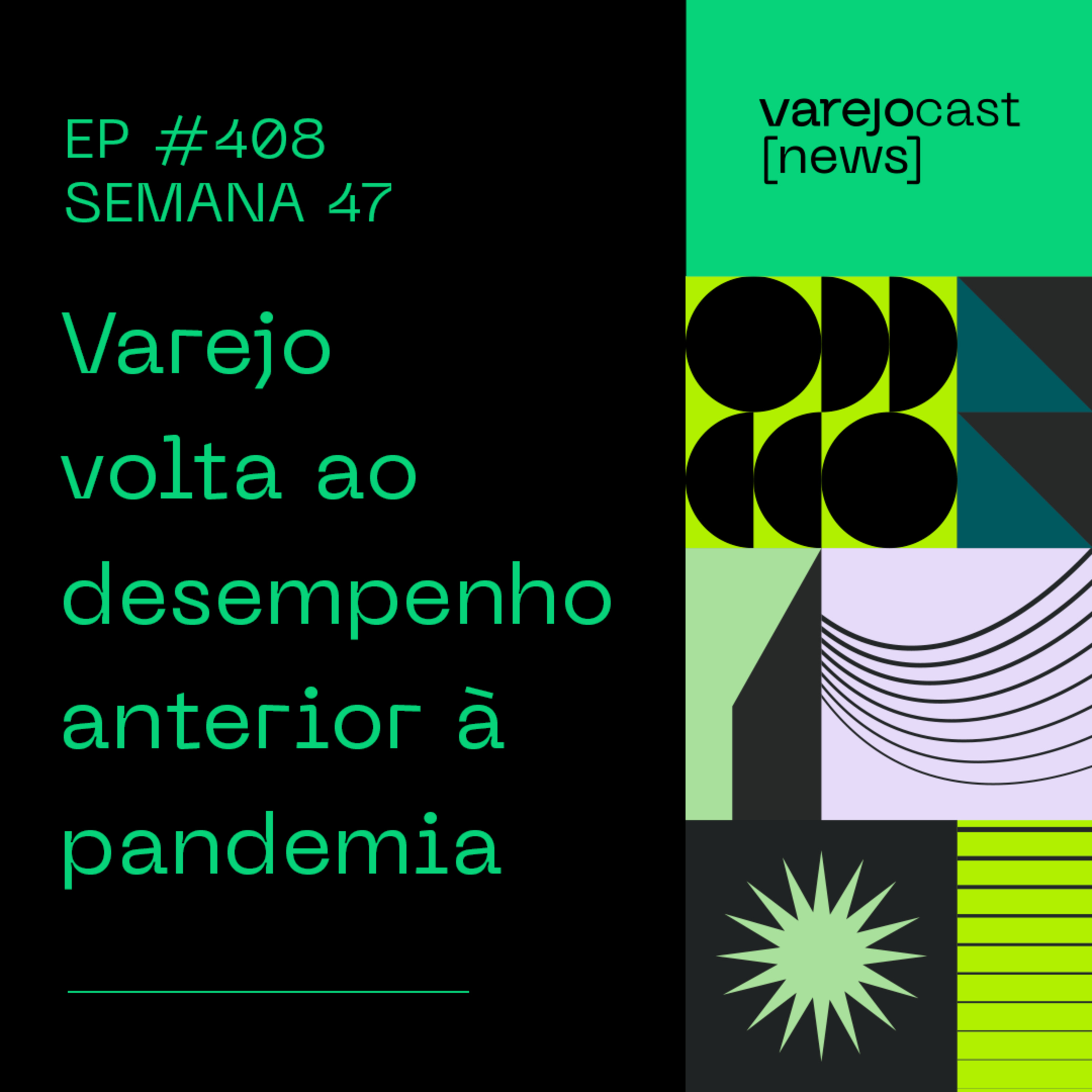 Varejo volta ao desempenho anterior à pandemia [varejocast] news 408 | Semana 47 episode artwork