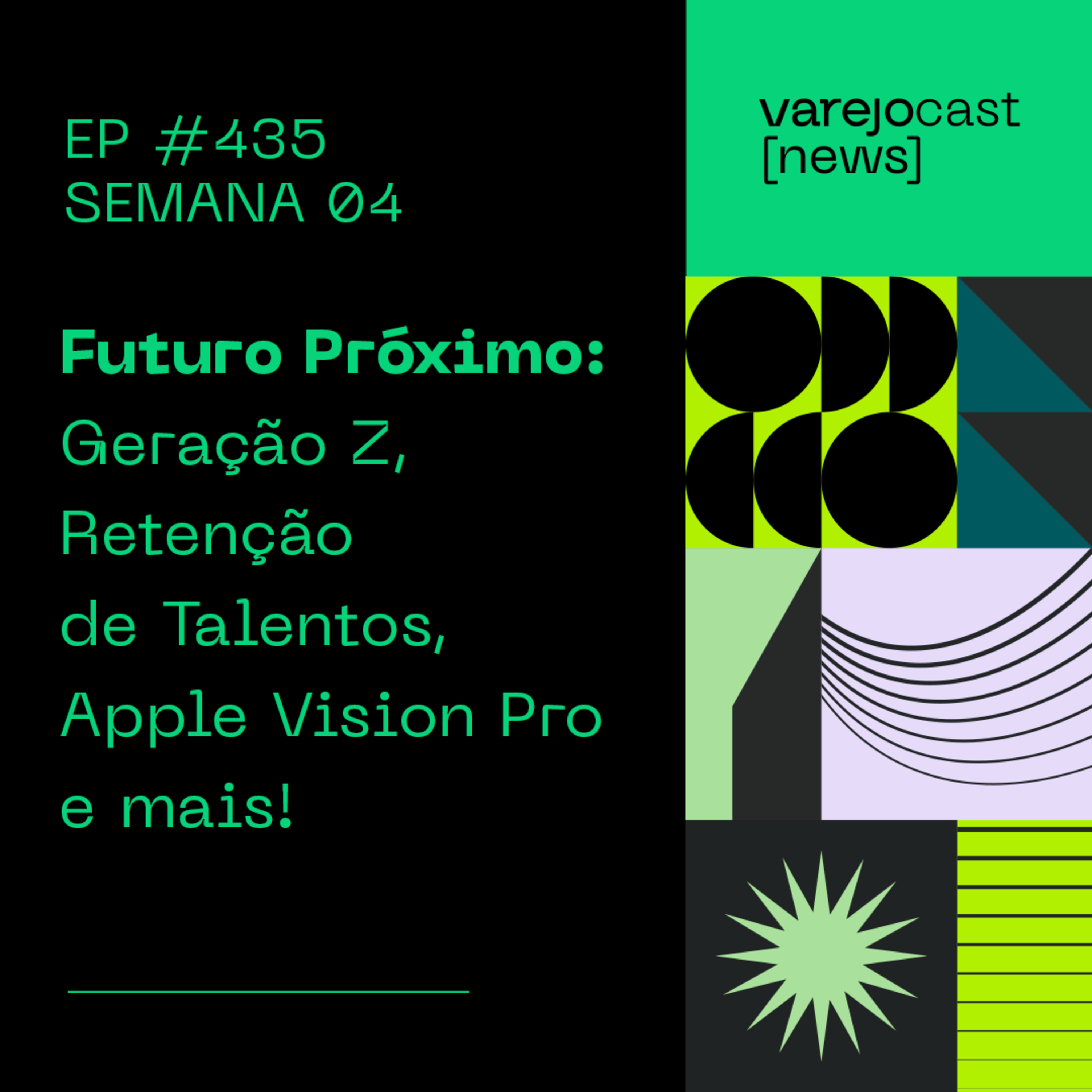 Futuro Próximo: Geração Z, Retenção de Talentos, Apple Vision Pro e Mais! [varejocast] #435 episode artwork