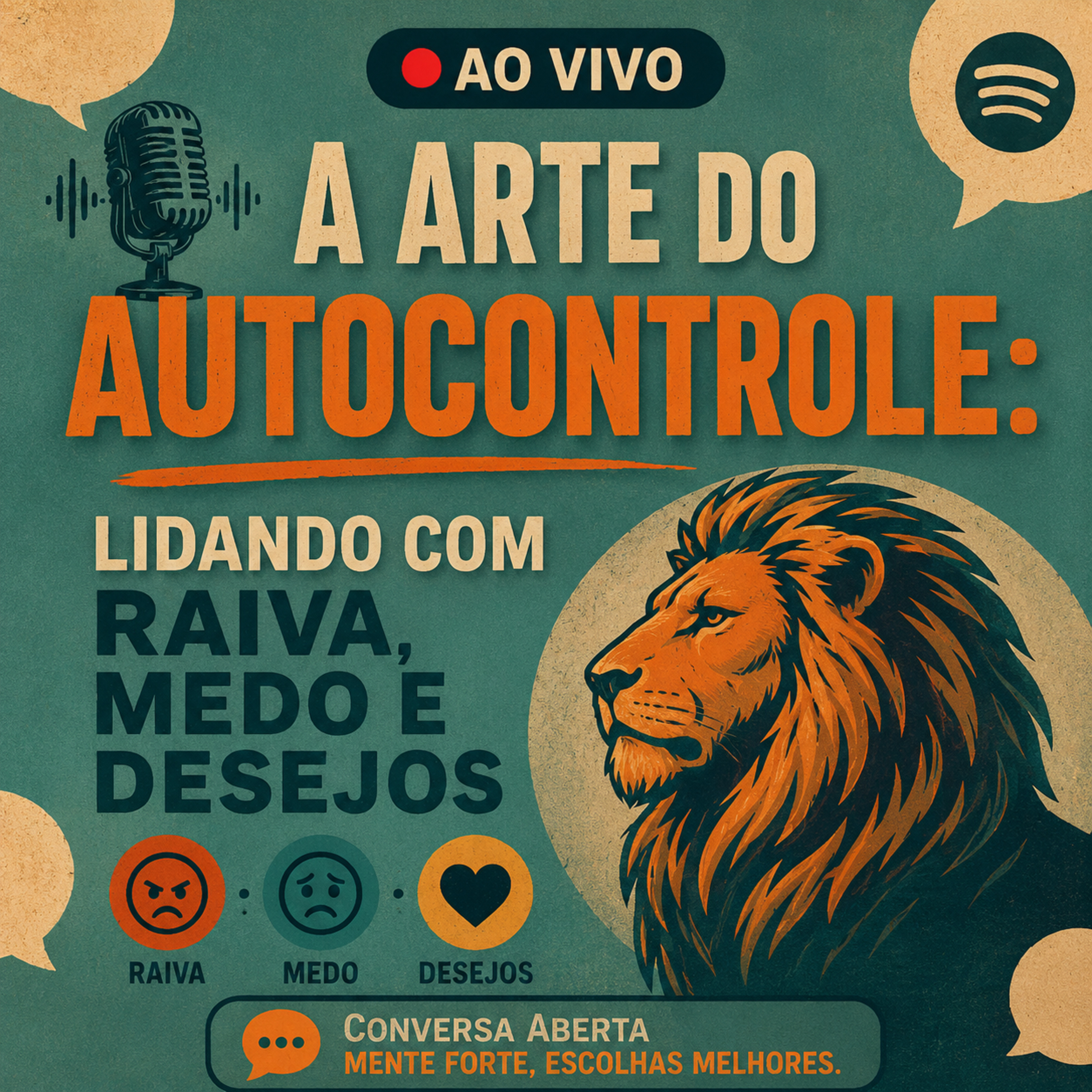 🎙️ A Arte do Autocontrole: Lidando com Raiva, Medo e Desejos | Uma Conversa Aberta  episode artwork