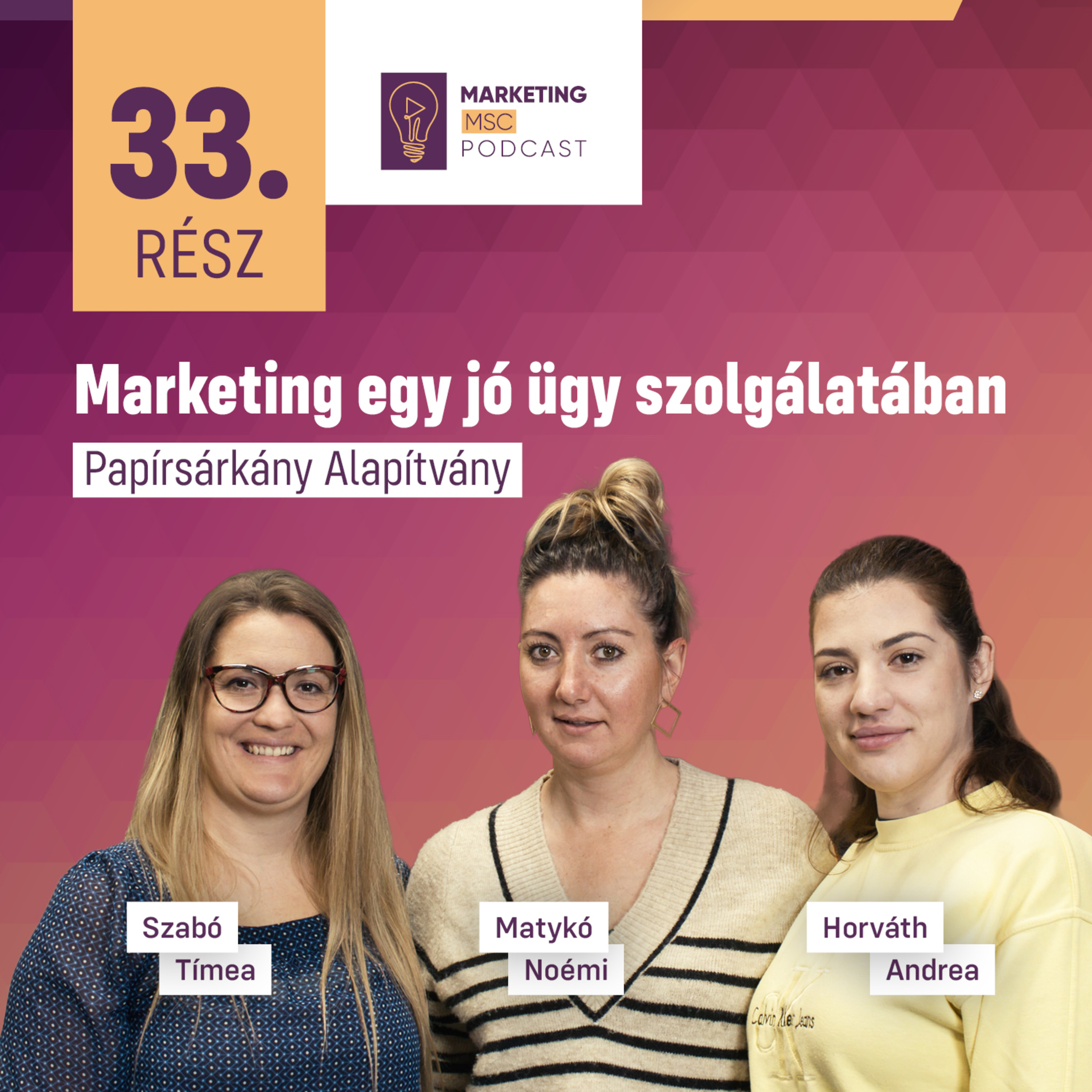 #33 Marketing egy jó ügy szolgálatában: Papírsárkány Alapítvány | Marketing MSc Podcast