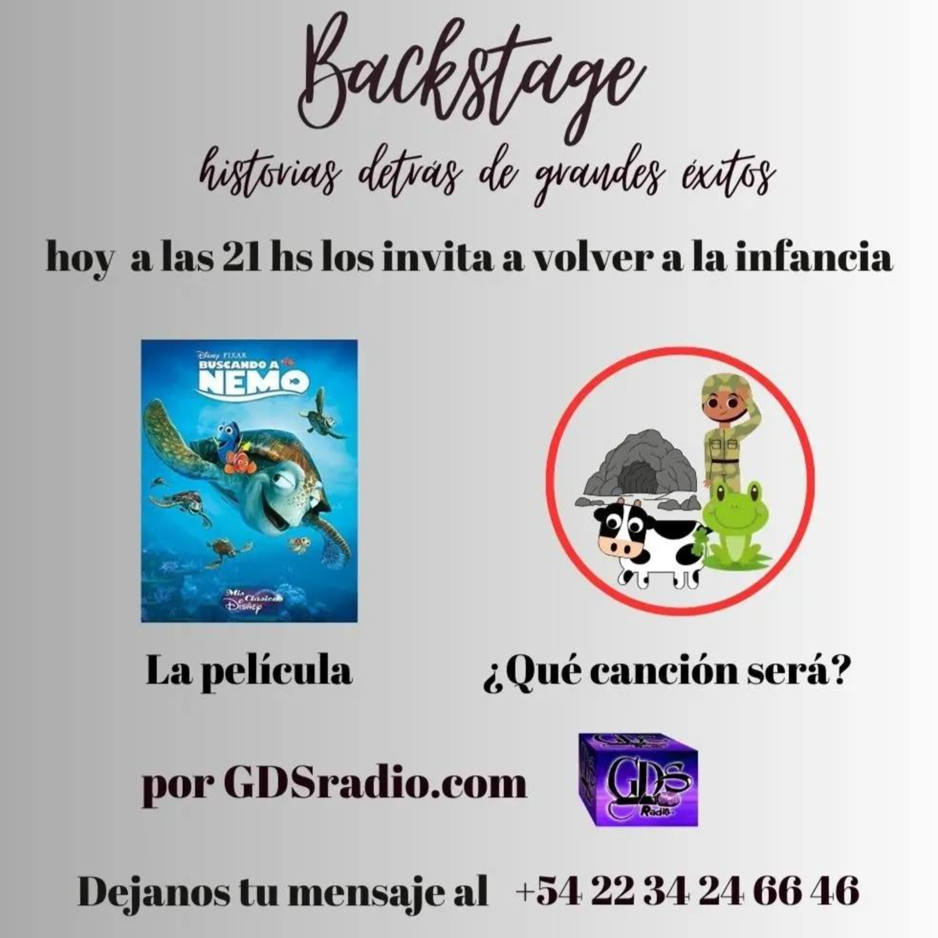Backstage. Hoy: Buscando a Nemo y canciones infantiles episode artwork
