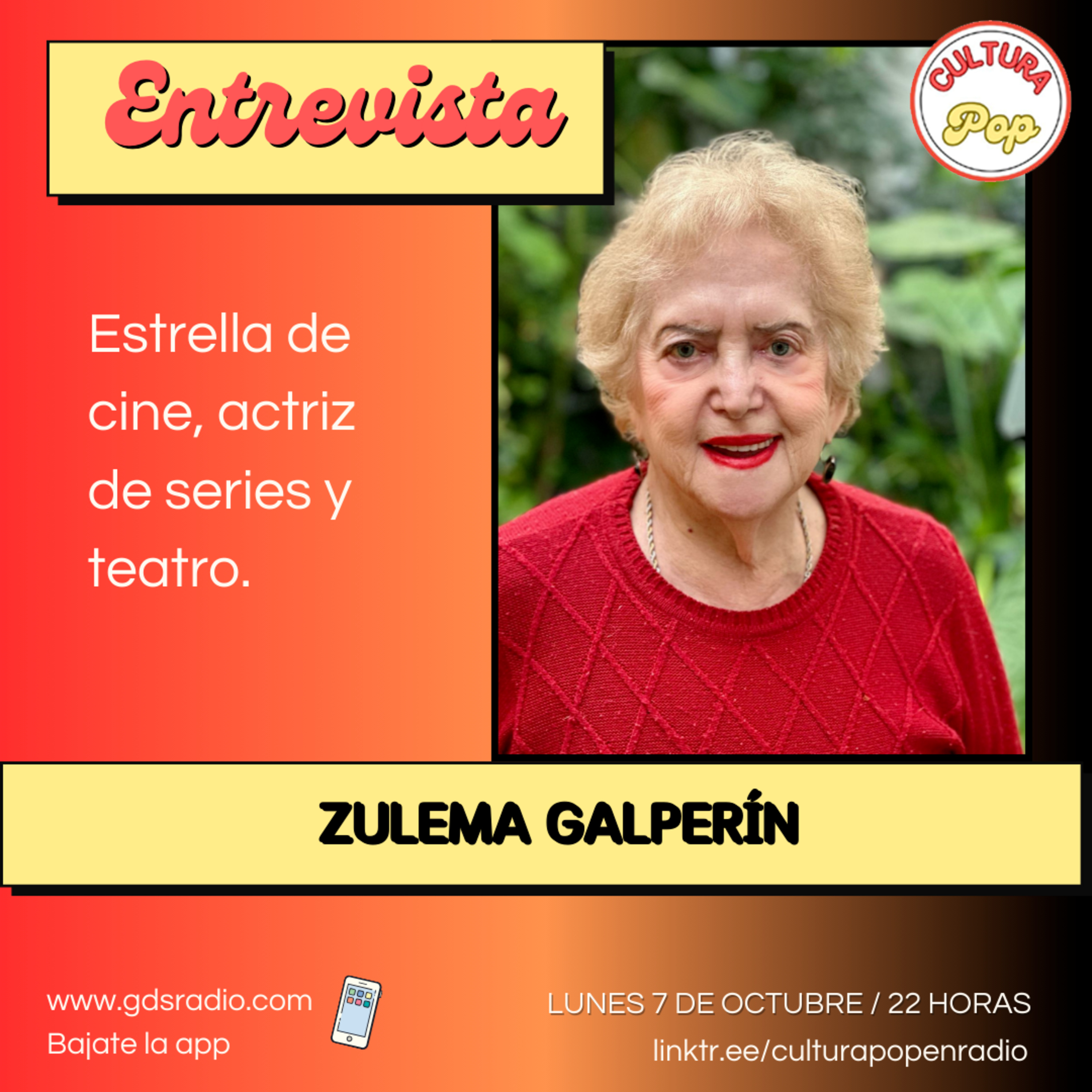 Cultura Pop. Hoy: Zulema Galperín. 7 deoctubre de 2024 episode artwork