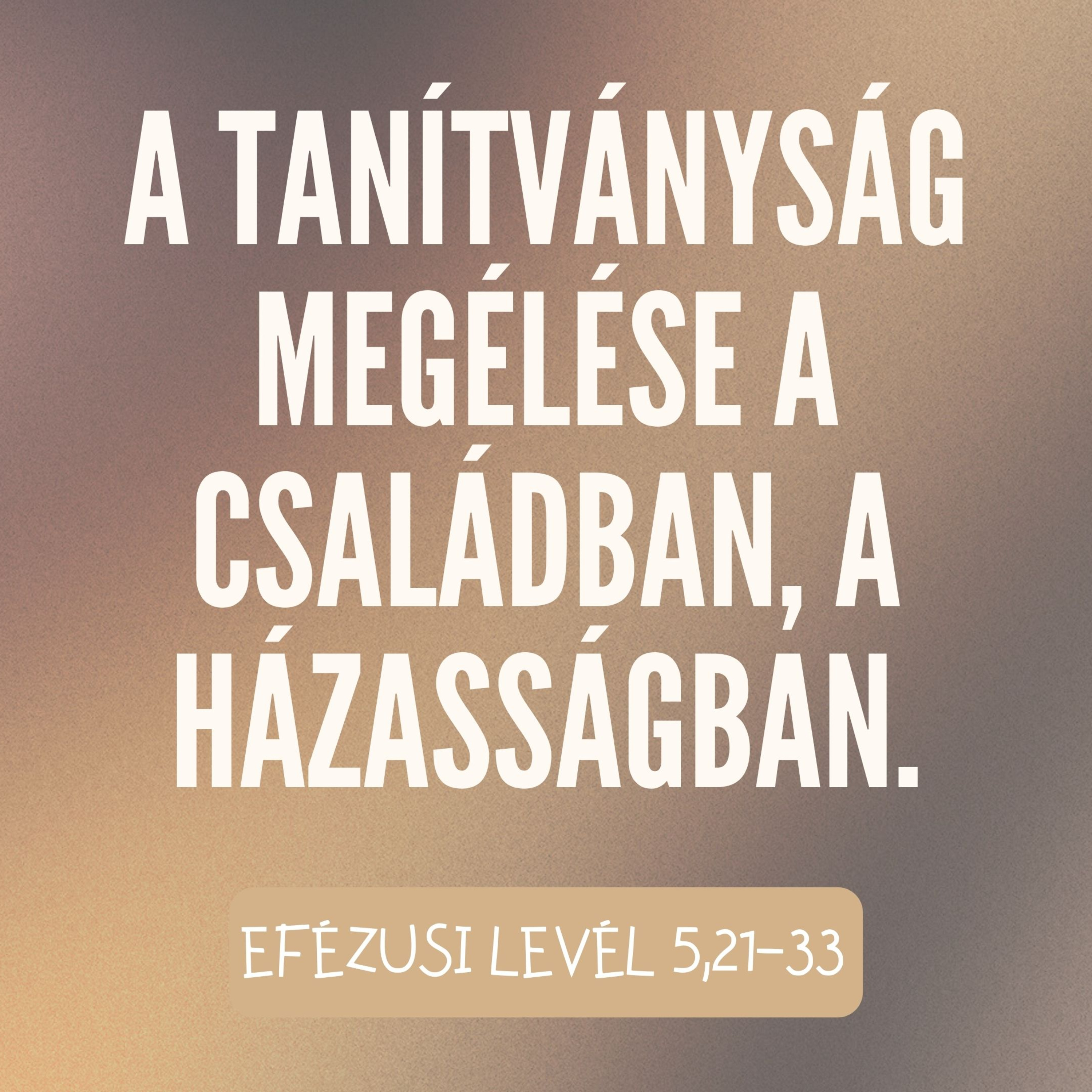 2024.02.11. A tanítványság megélése a családban, a házasságban. - Efézusi levél 5,21-33 episode artwork