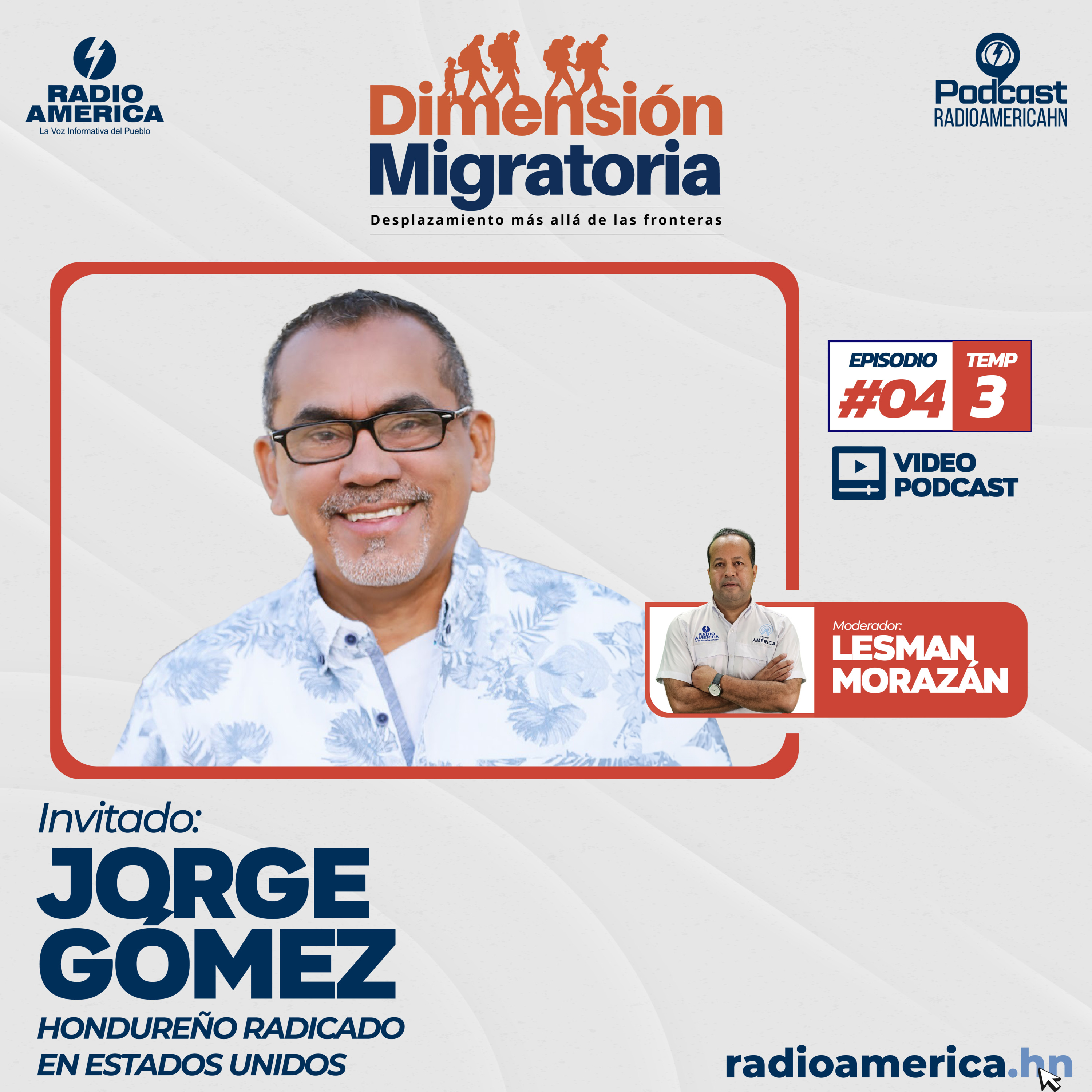 Video Episodio #04 | T3 - Dimensión Migratoria con Jorge Gómez, hondureño radicado en Estados Unidos.