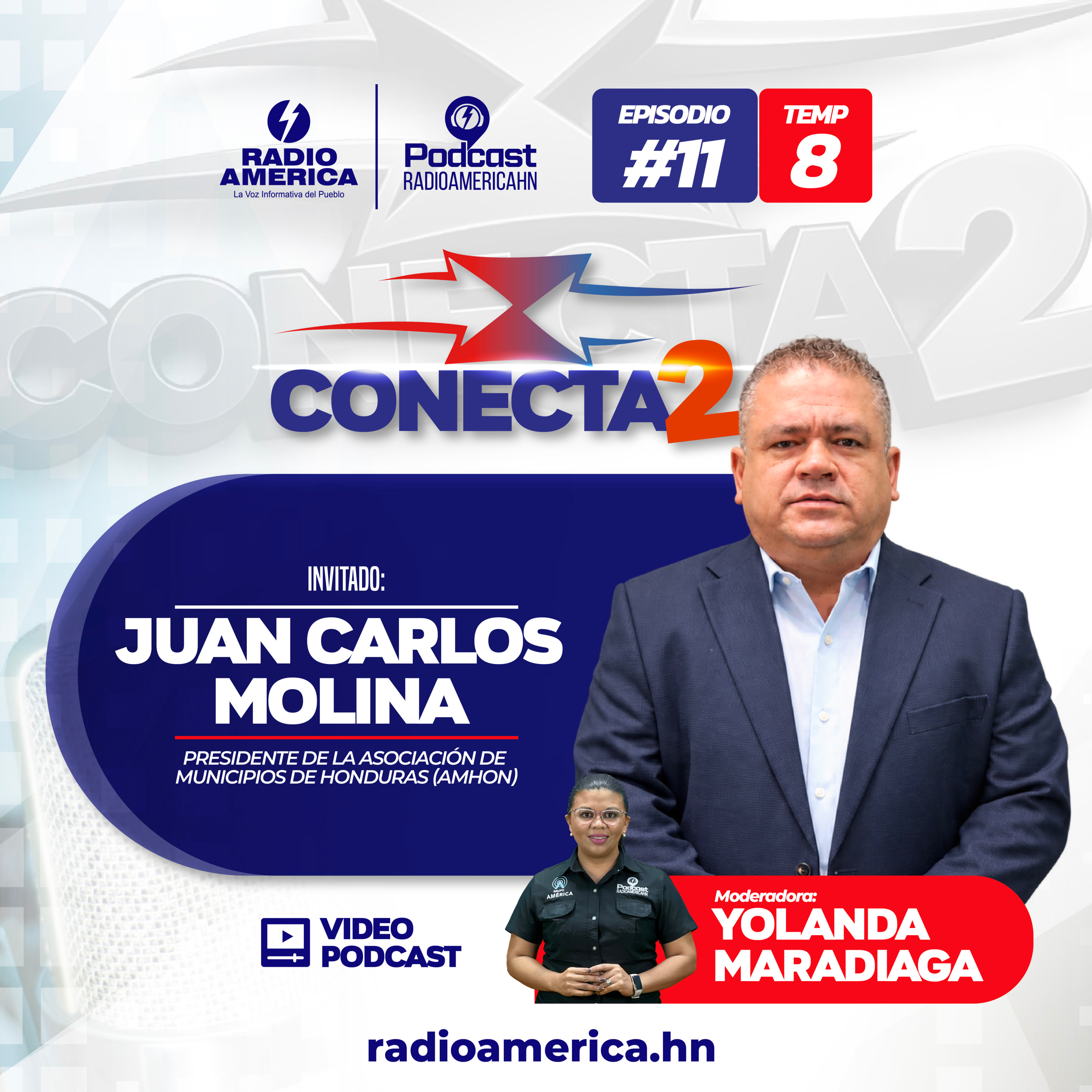 Video Episodio #11 |T8 Conecta2 con Juan Carlos Molina Presidente de la asociación de municipios de Honduras (AMHON).