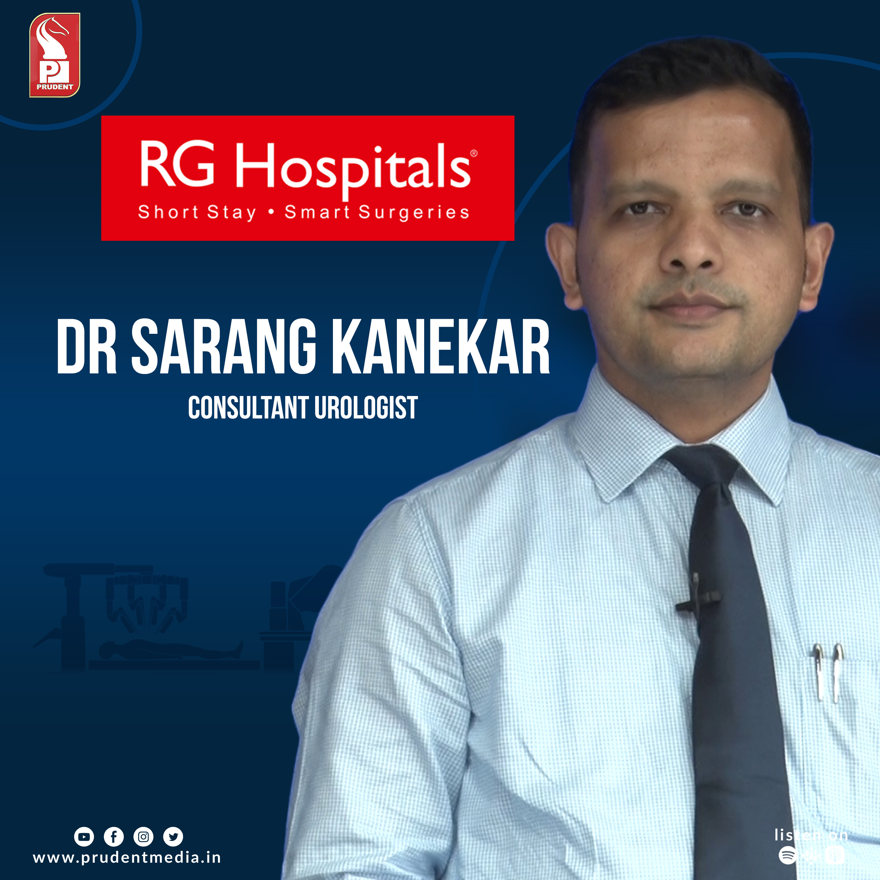 Dr Sarang Kanekar | Consultant Urologist | RG Stone Hospitals | Prudent | 010723 episode artwork