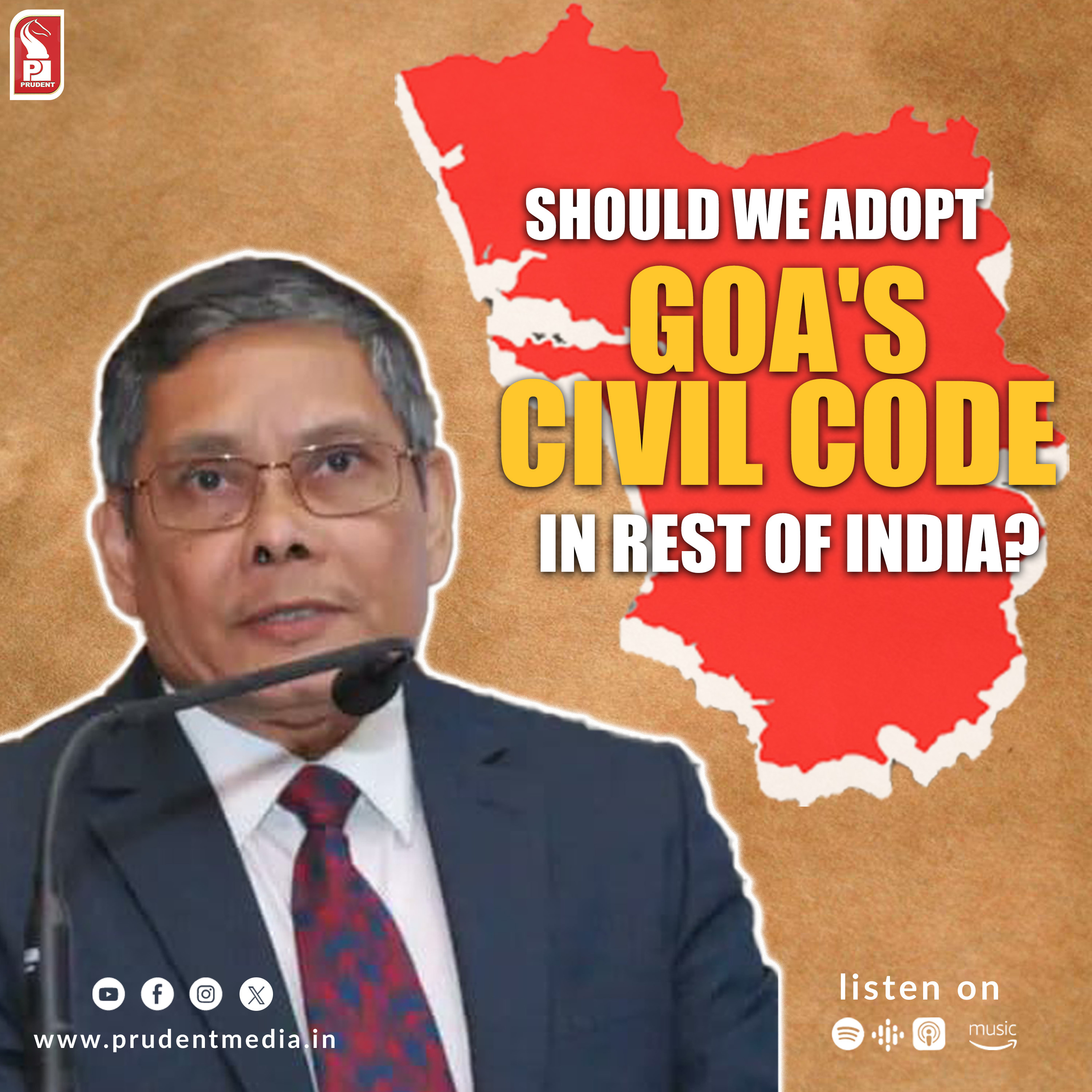 Should we adopt Goa's Civil Code in rest of India? | Justice Valmiki Menezes | Prudent | 091123 episode artwork