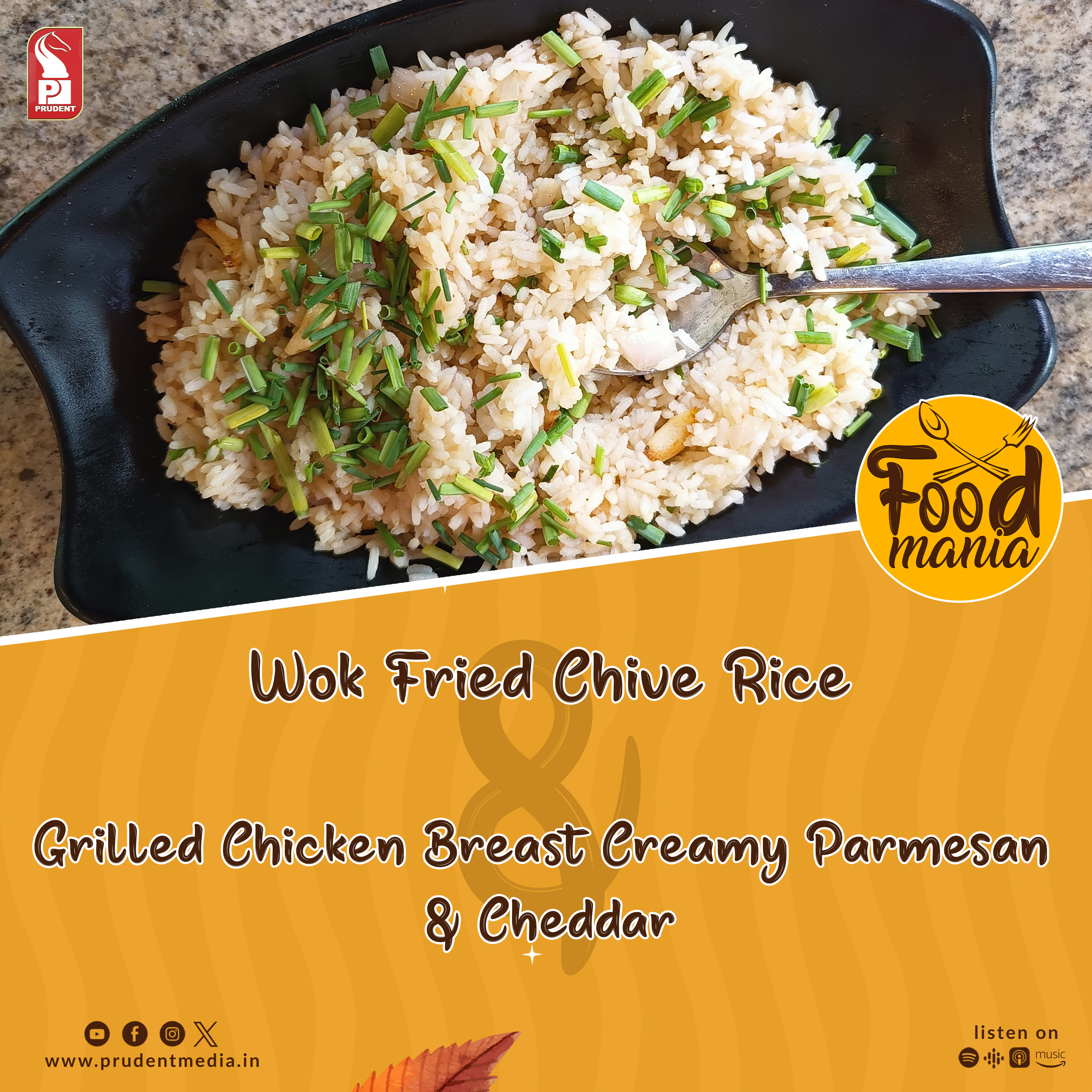 Grilled Chicken Breast with Creamy Parmesan & Cheddar & Wok Fried Chive Rice | Food Mania | S2E2 | Prudent | 261123 episode artwork