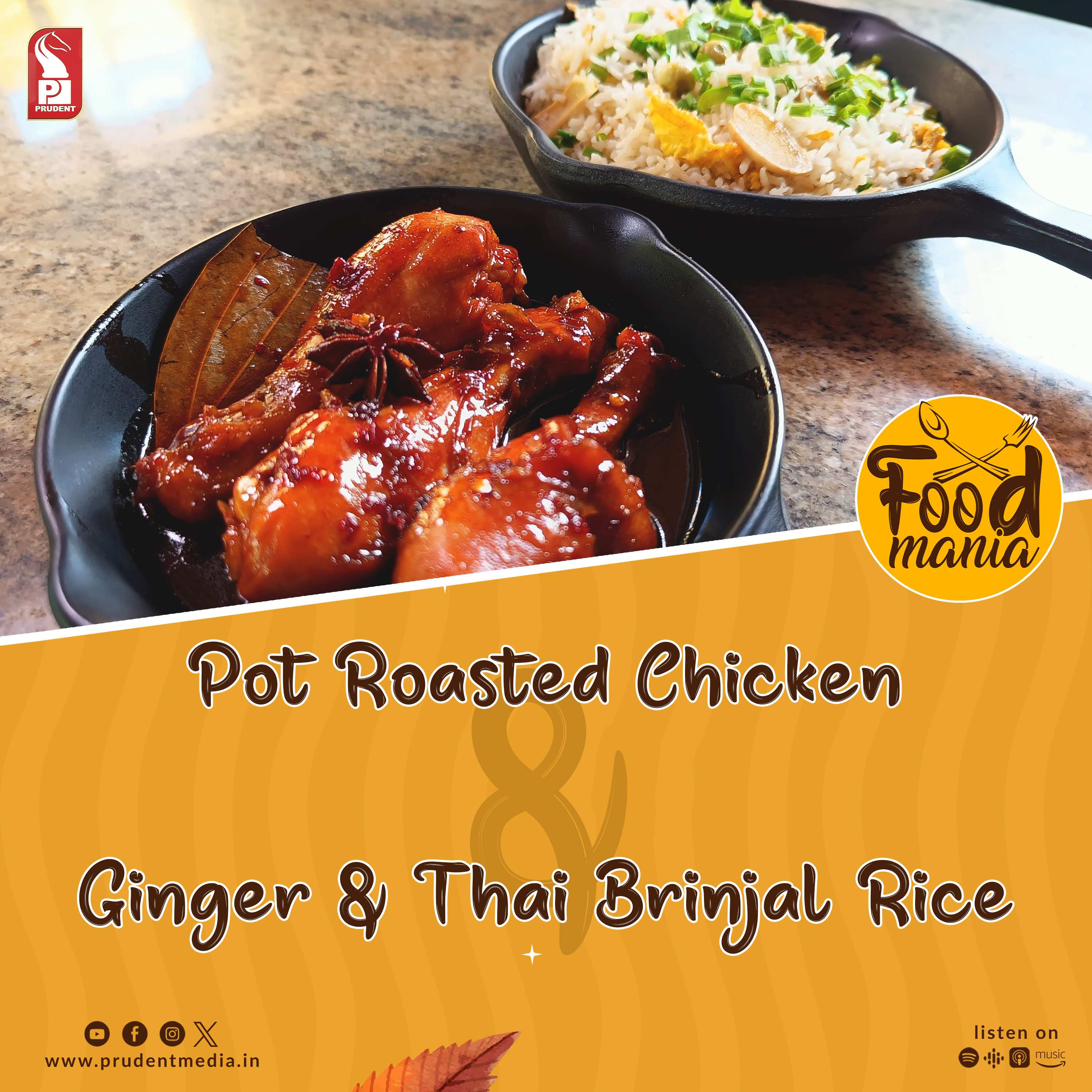 Pot Roasted Chicken | Ginger & Thai Brinjal Rice | Food Mania | S2E3 | Prudent | 031223 episode artwork